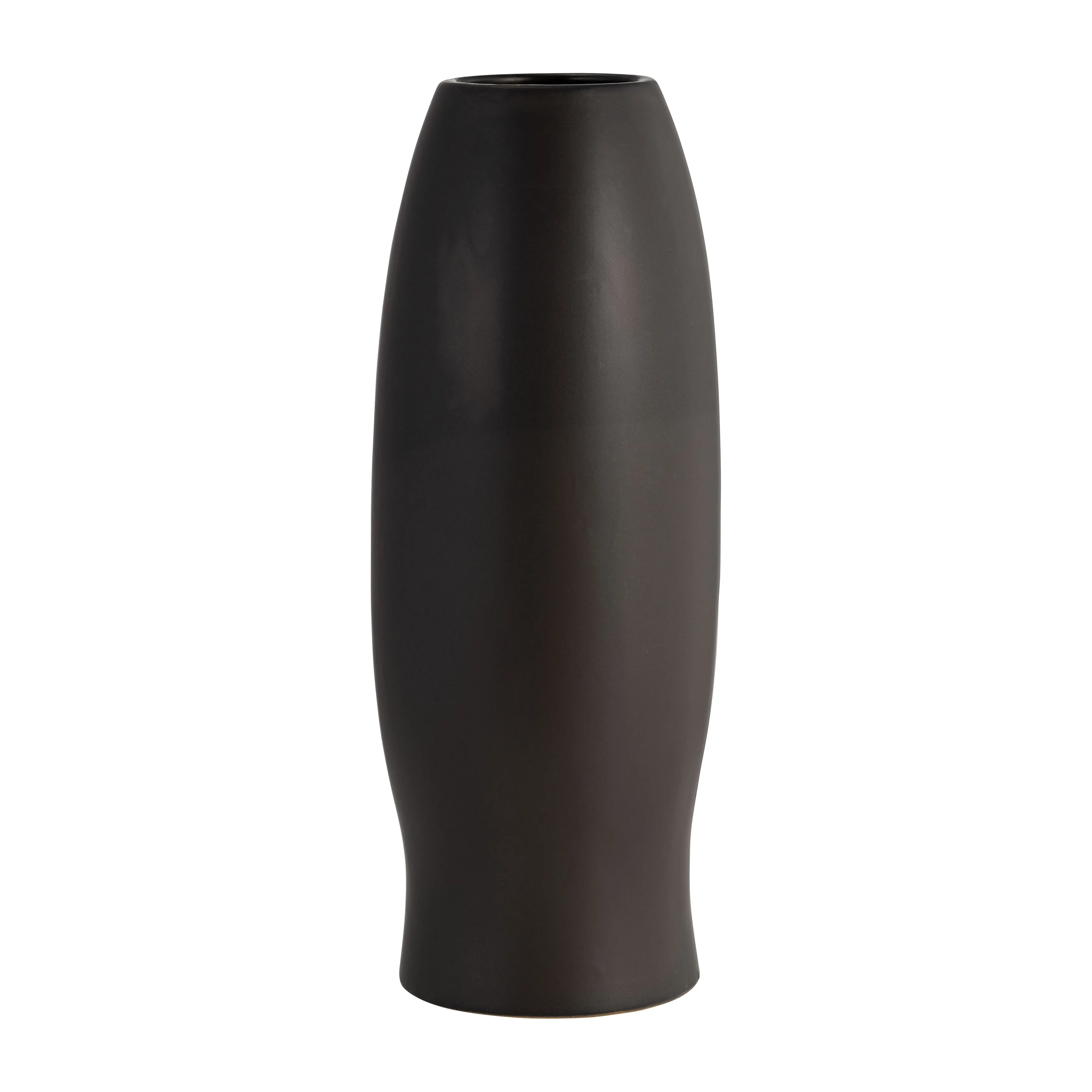 14"H FACE VASE, BLACK