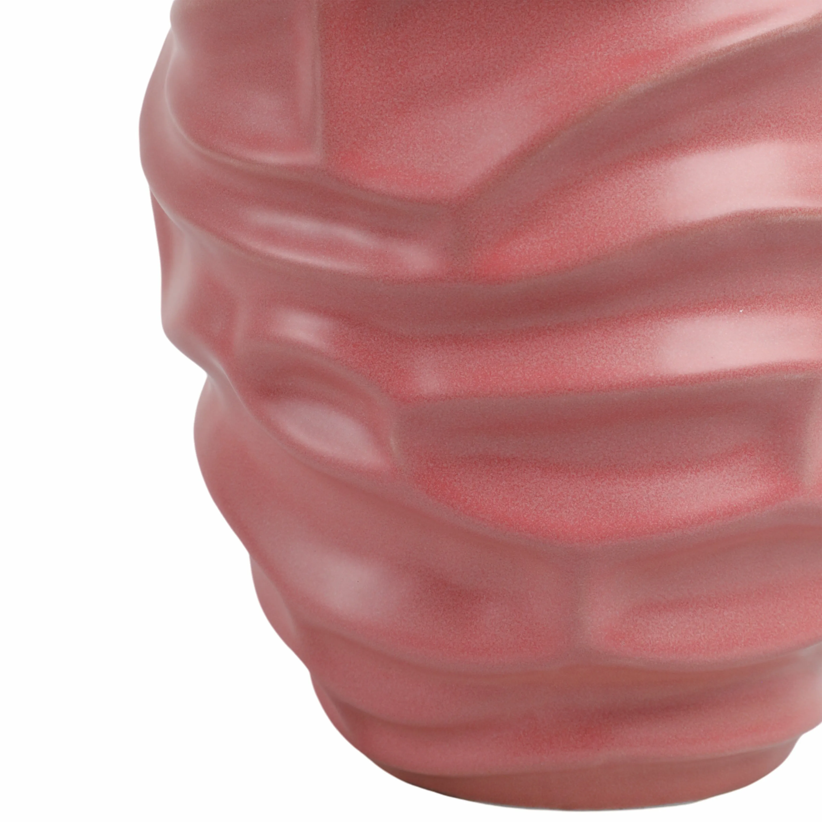 14"qunlan Small Porcelain Vase, Bean Red