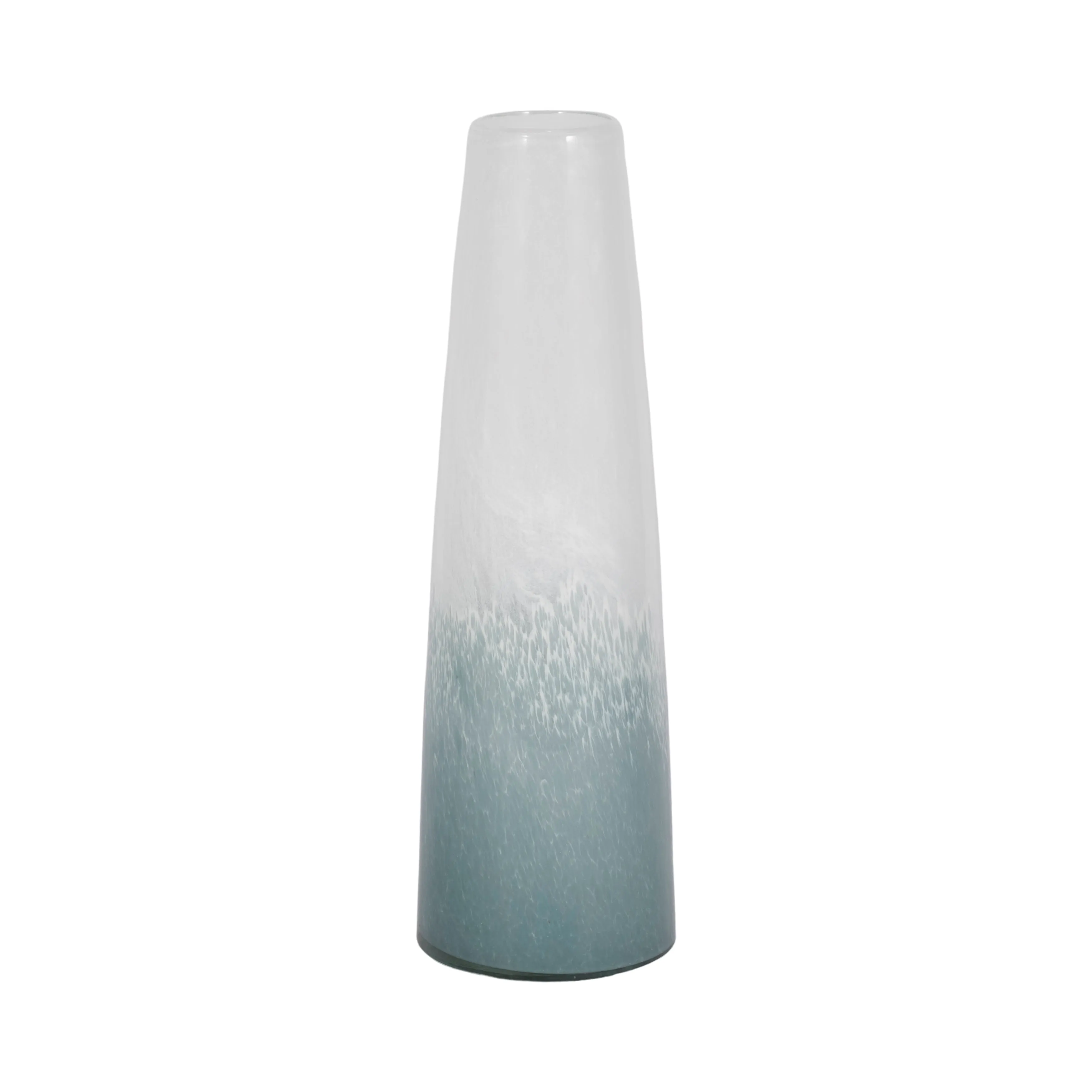 15" Light Blue Waters Vase, Blue/white