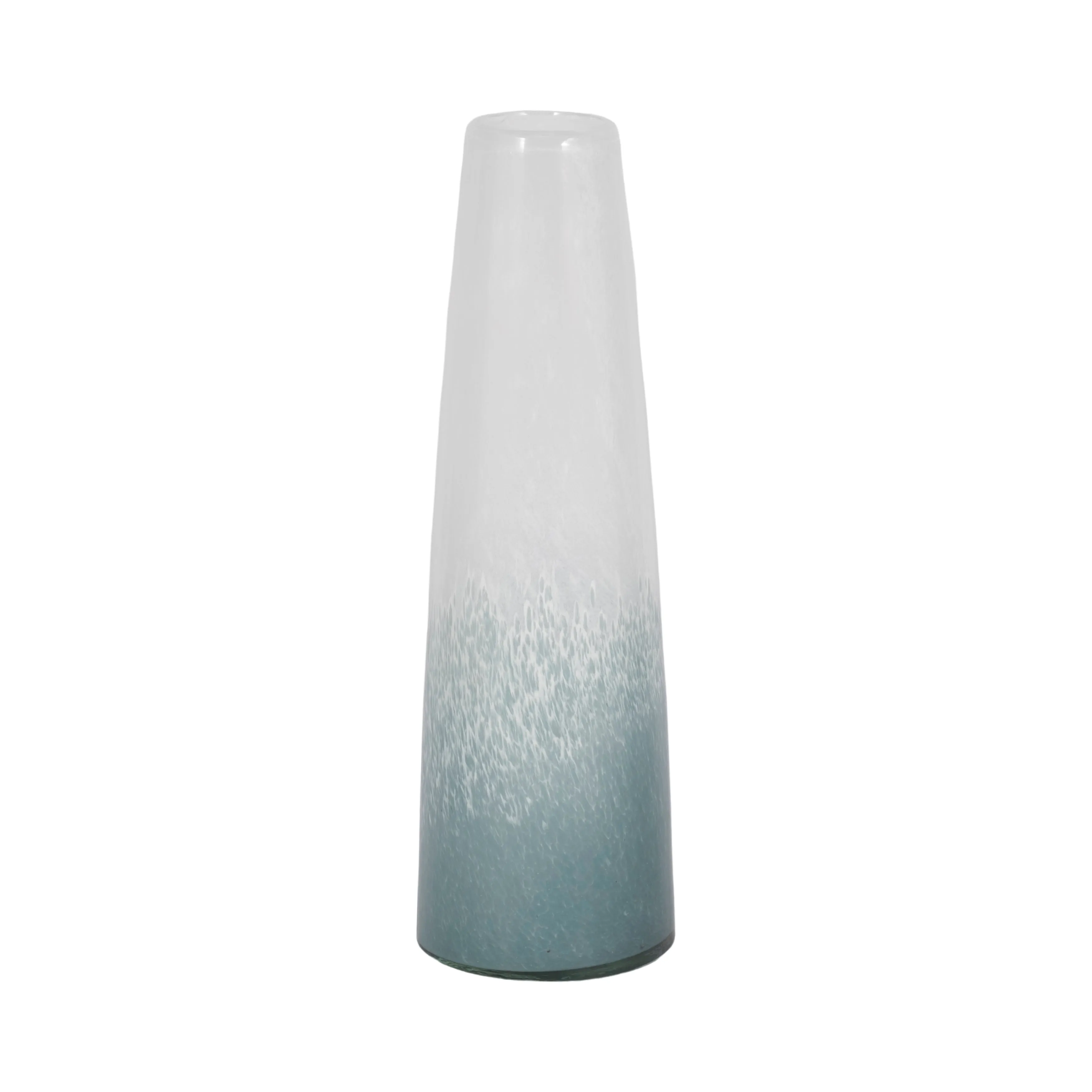 15" Light Blue Waters Vase, Blue/white