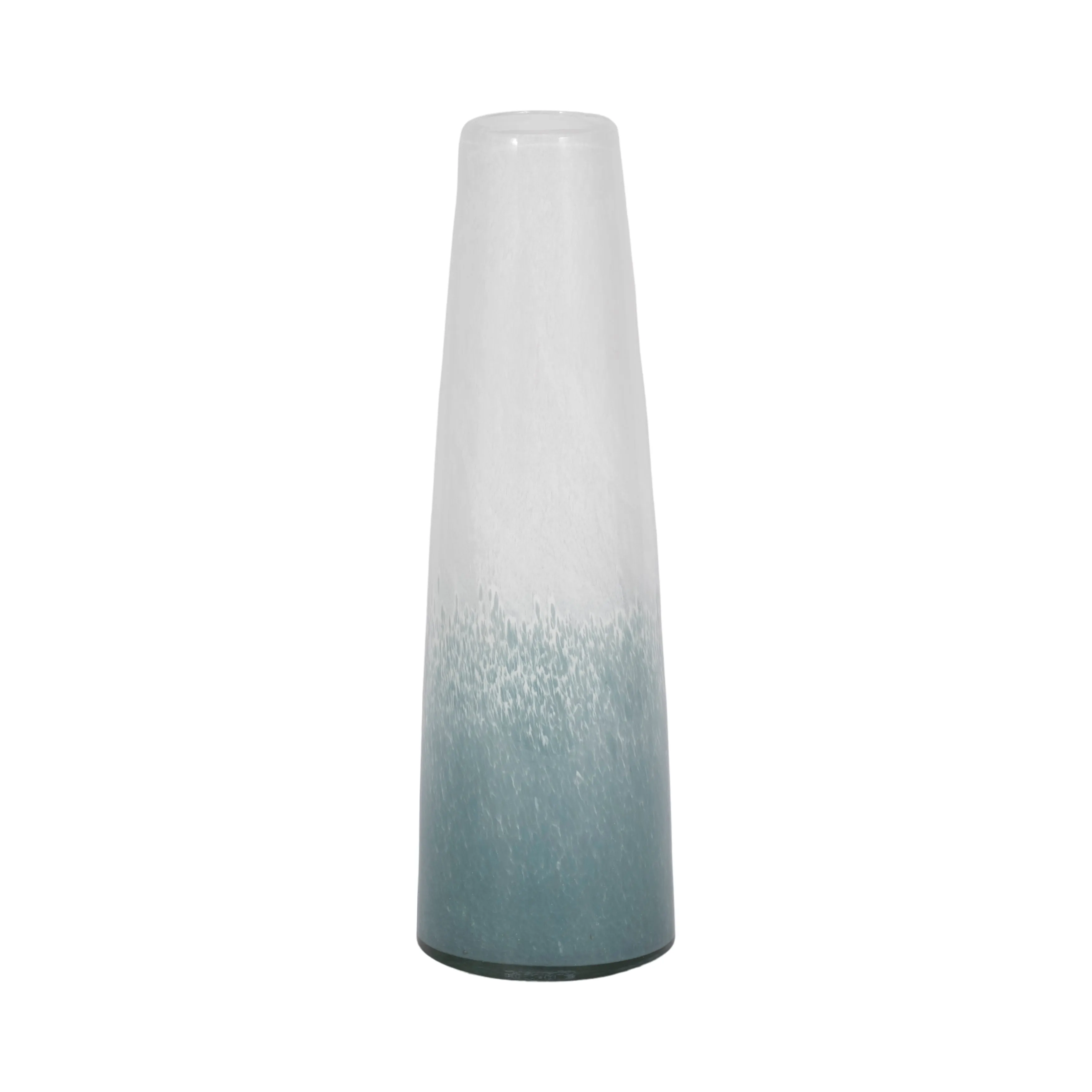 15" Light Blue Waters Vase, Blue/white