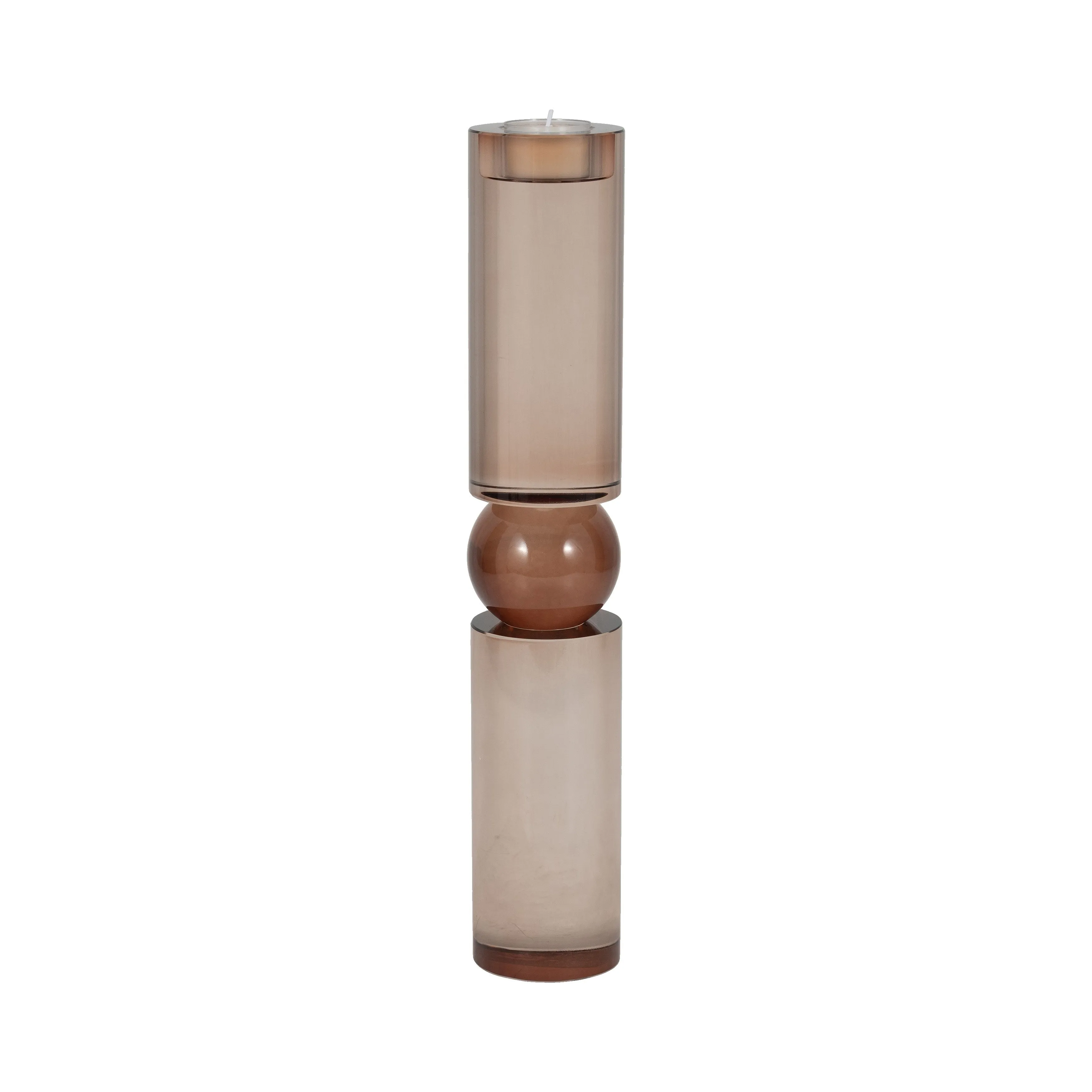 15" MARLA SMALL BRONZE CRYSTAL CANDLESTICK