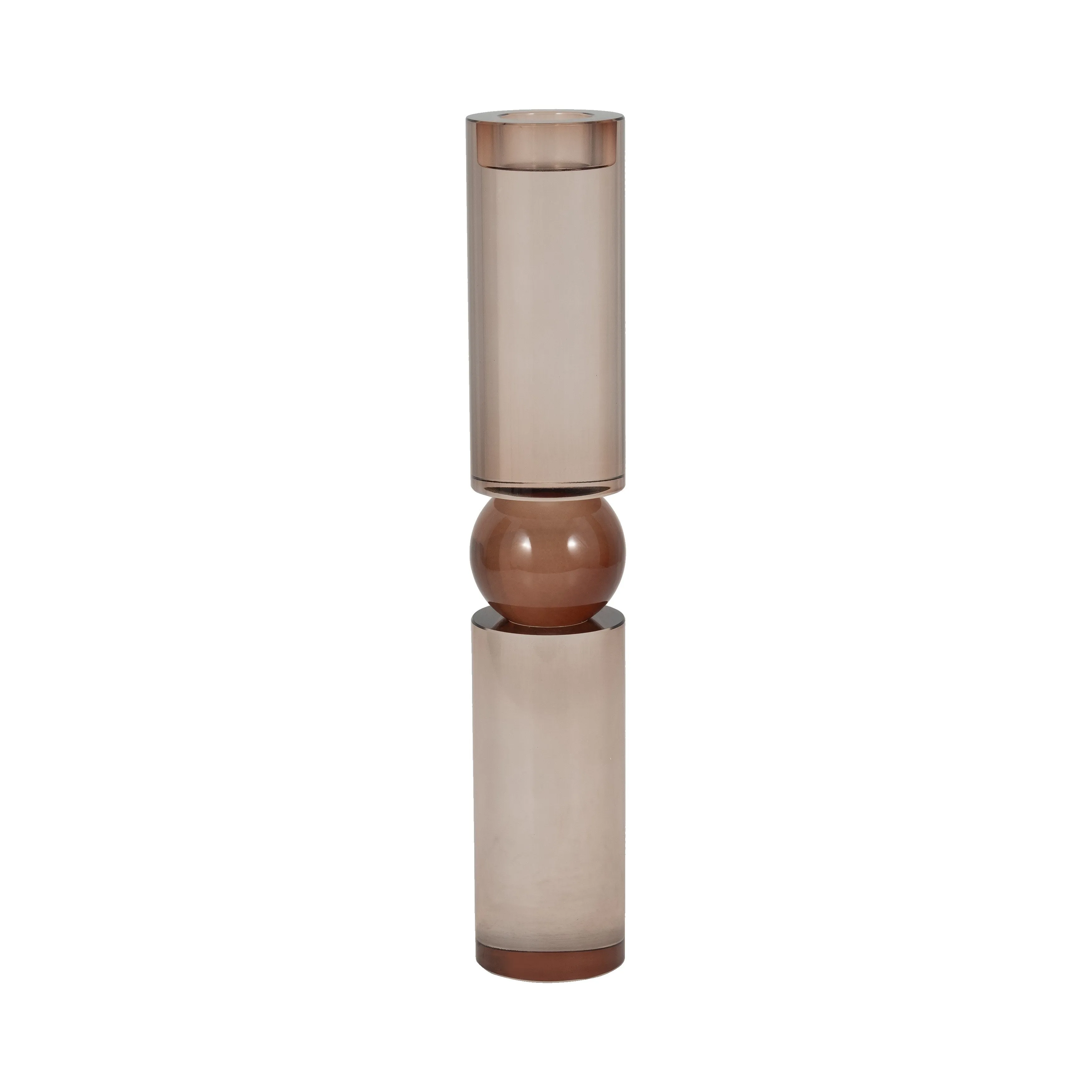 15" MARLA SMALL BRONZE CRYSTAL CANDLESTICK