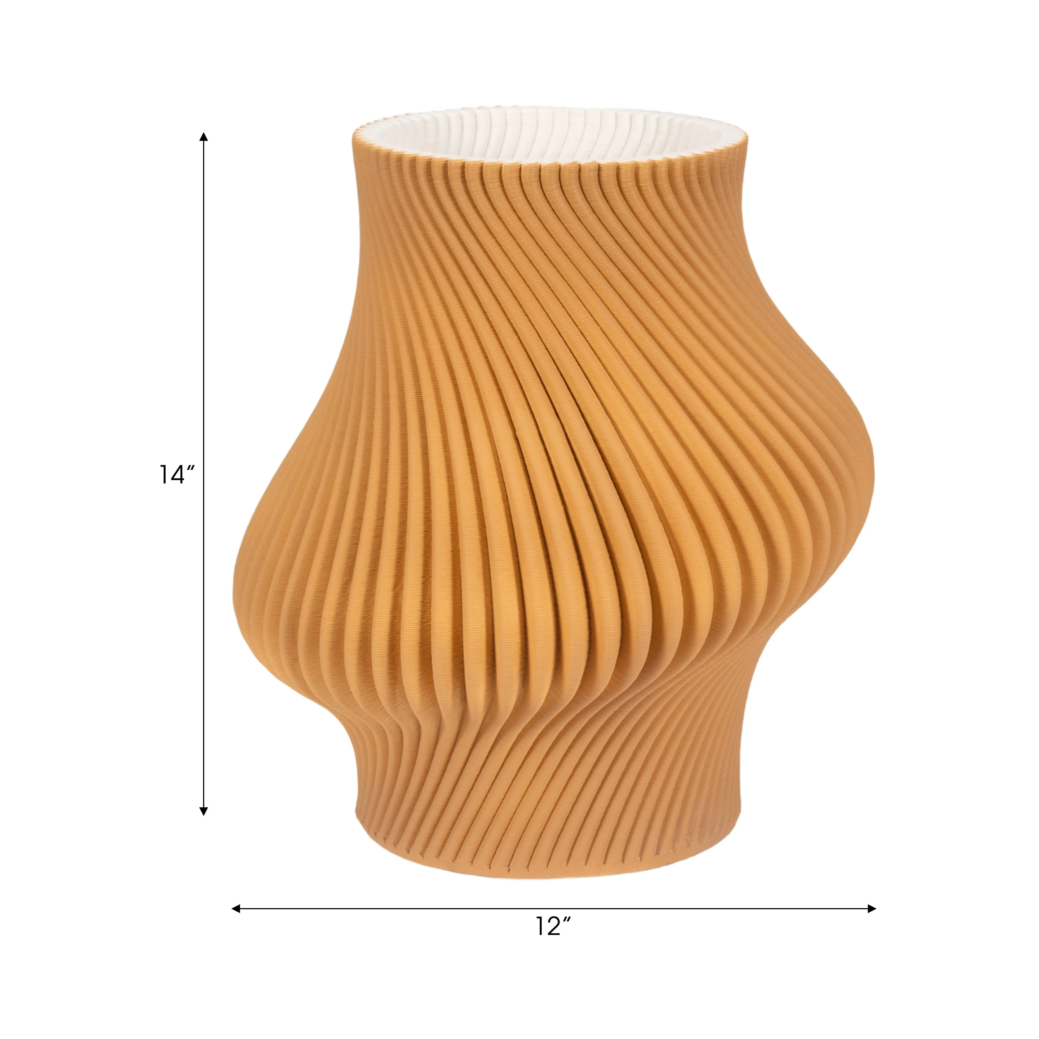 15" SEYMOUR 3D PRINTED VASE, APPLE CINNAMON