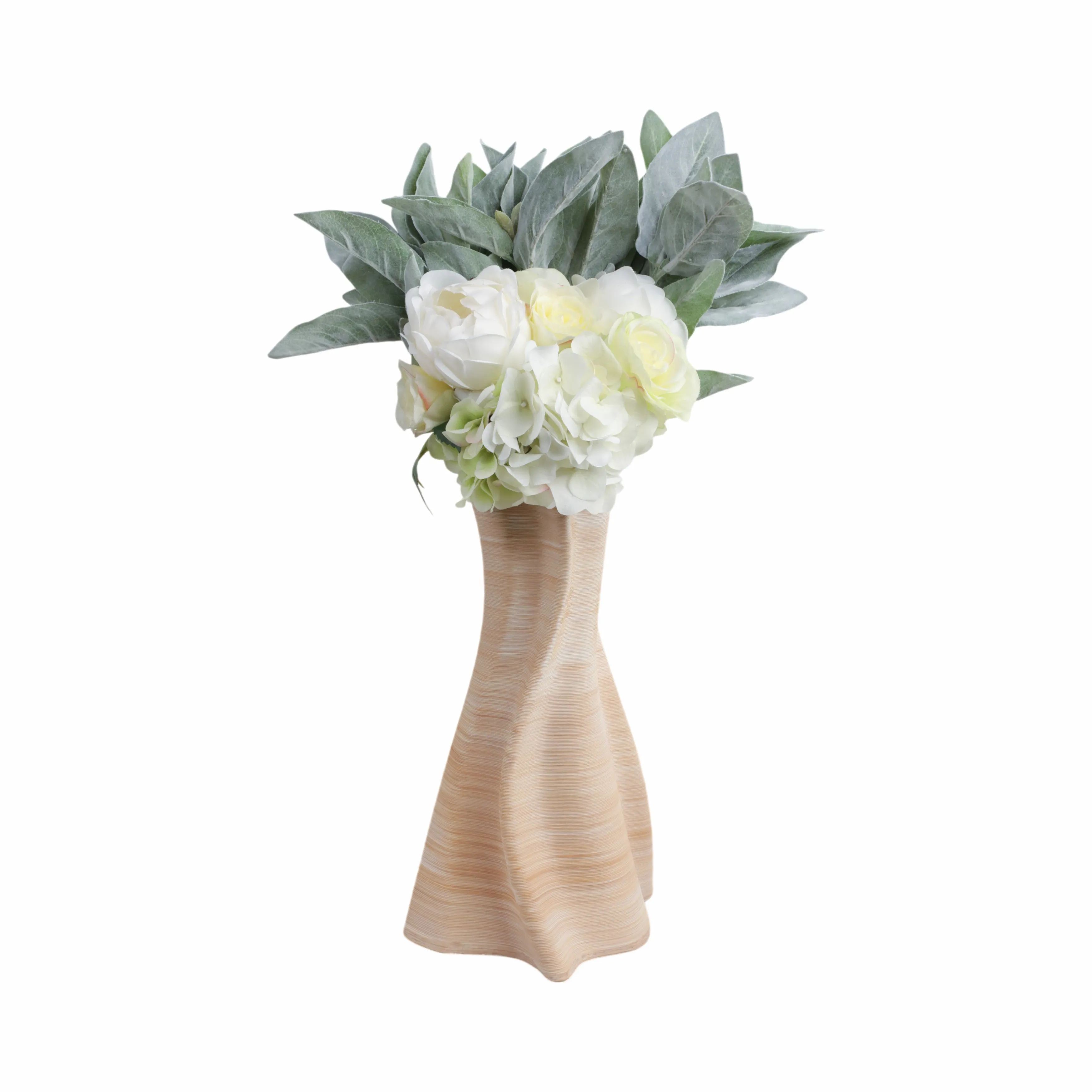 15"norissa Large 3d Printed Porcelain Vase, Multi