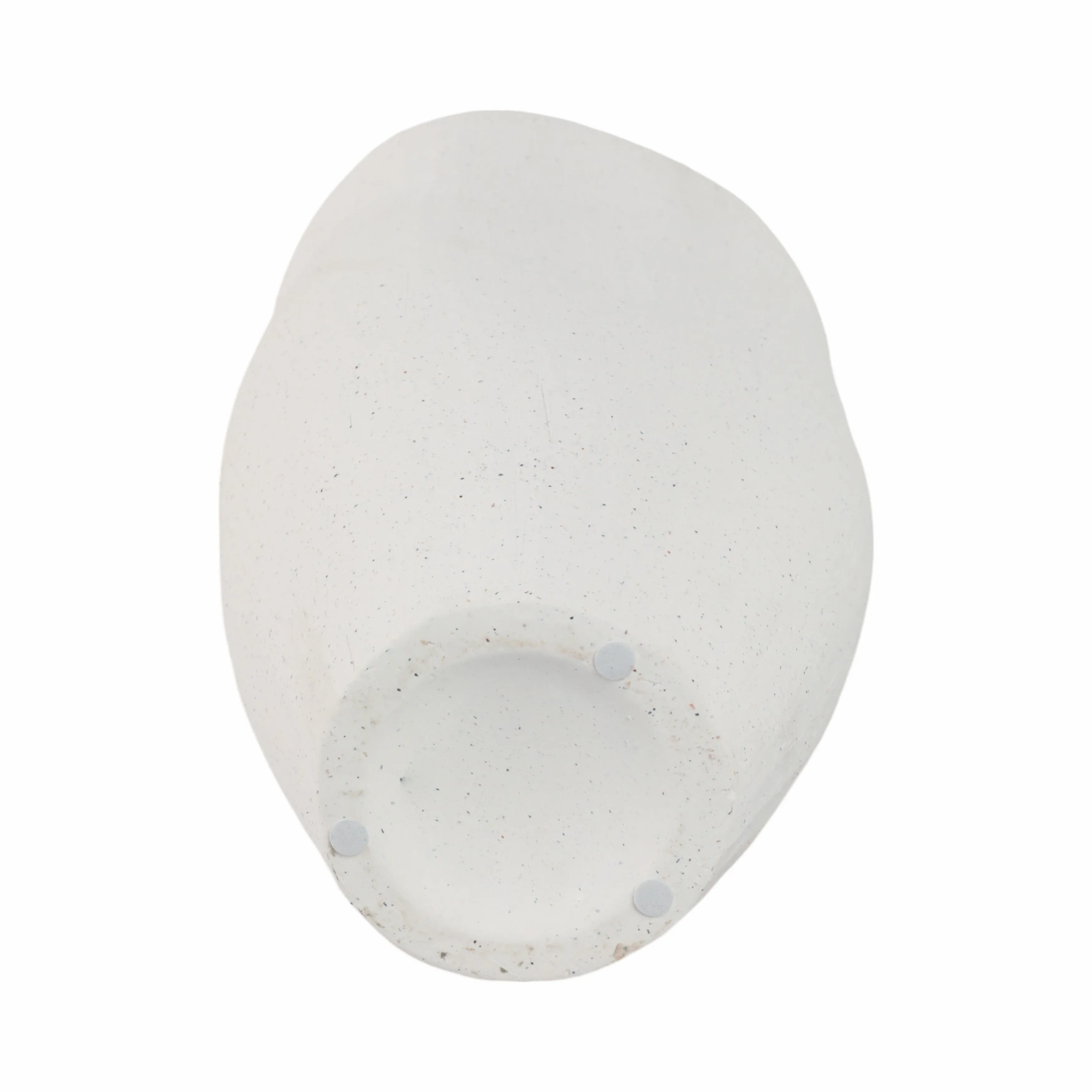 15x8" Textured Organic Vase Reactive Inside, White