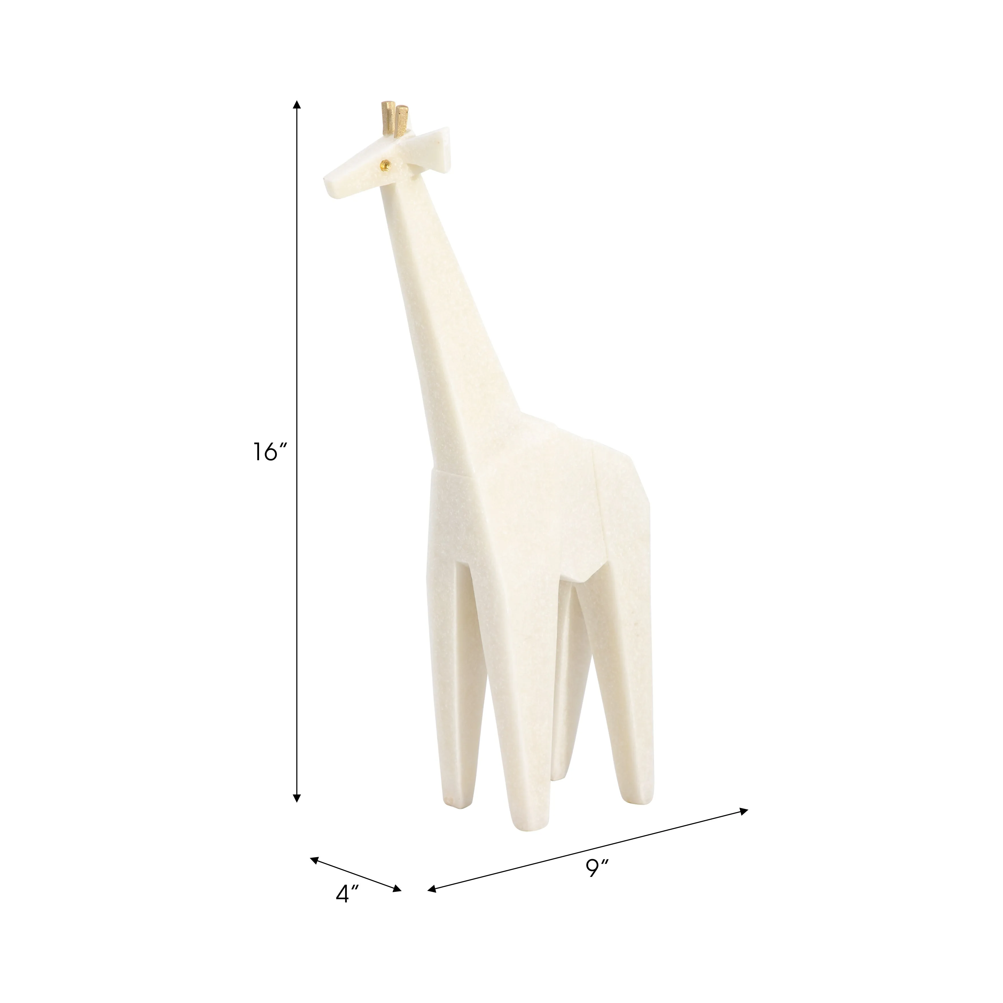 16" ANDORA GIRAFFE STATUARY, WHITE