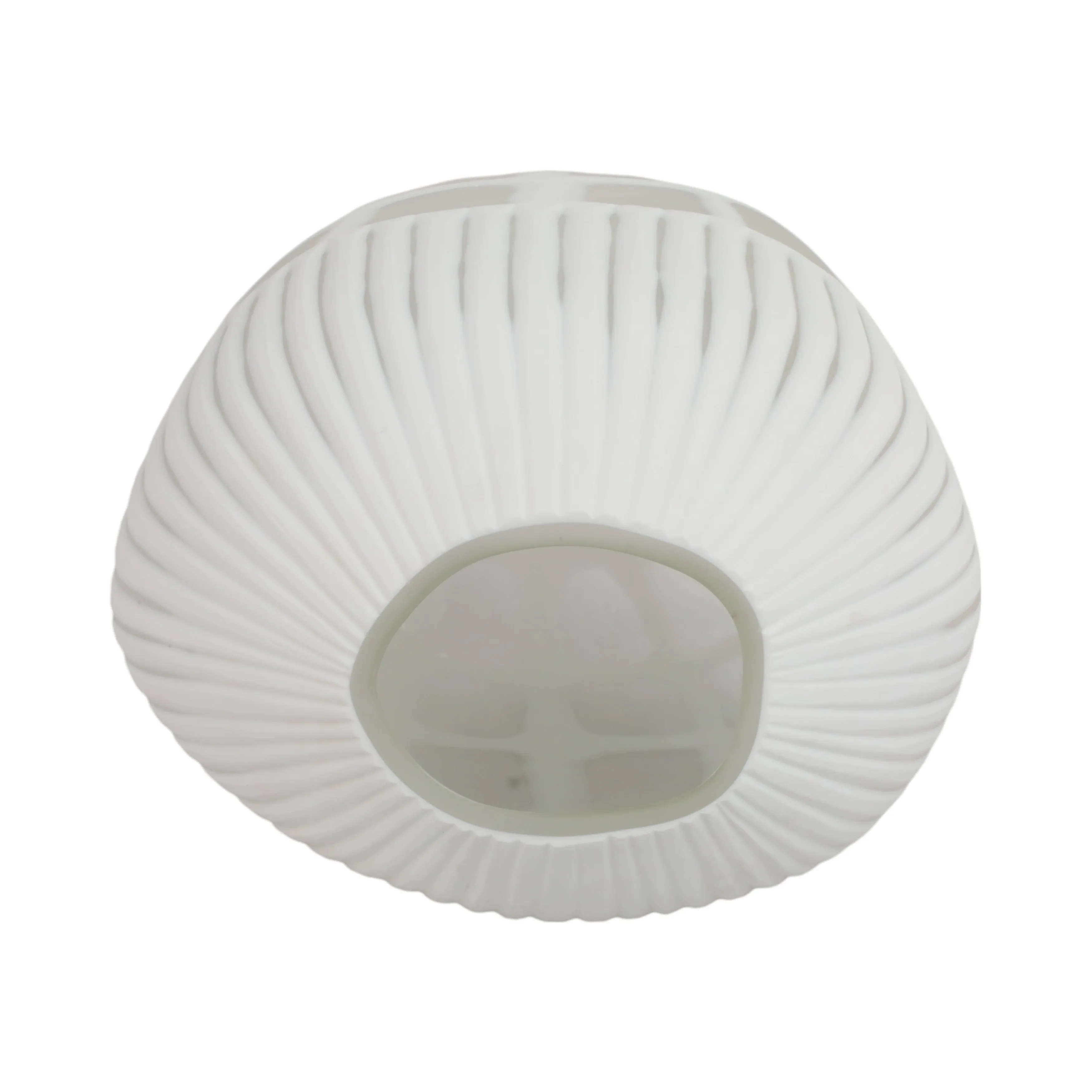 16" Arles Large White Glass Vase