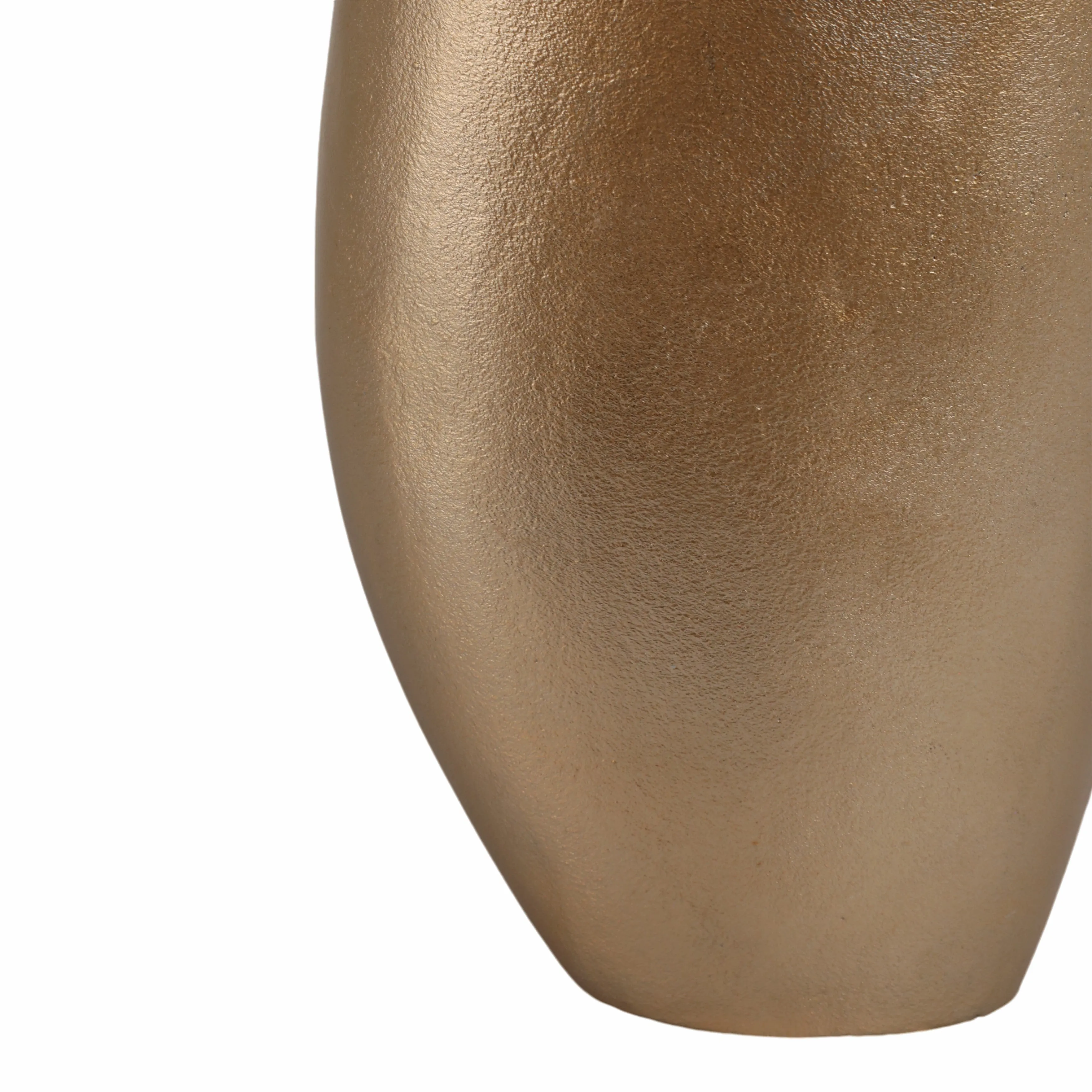 16" Cohen Champagne Shell Shaped Metal Vase
