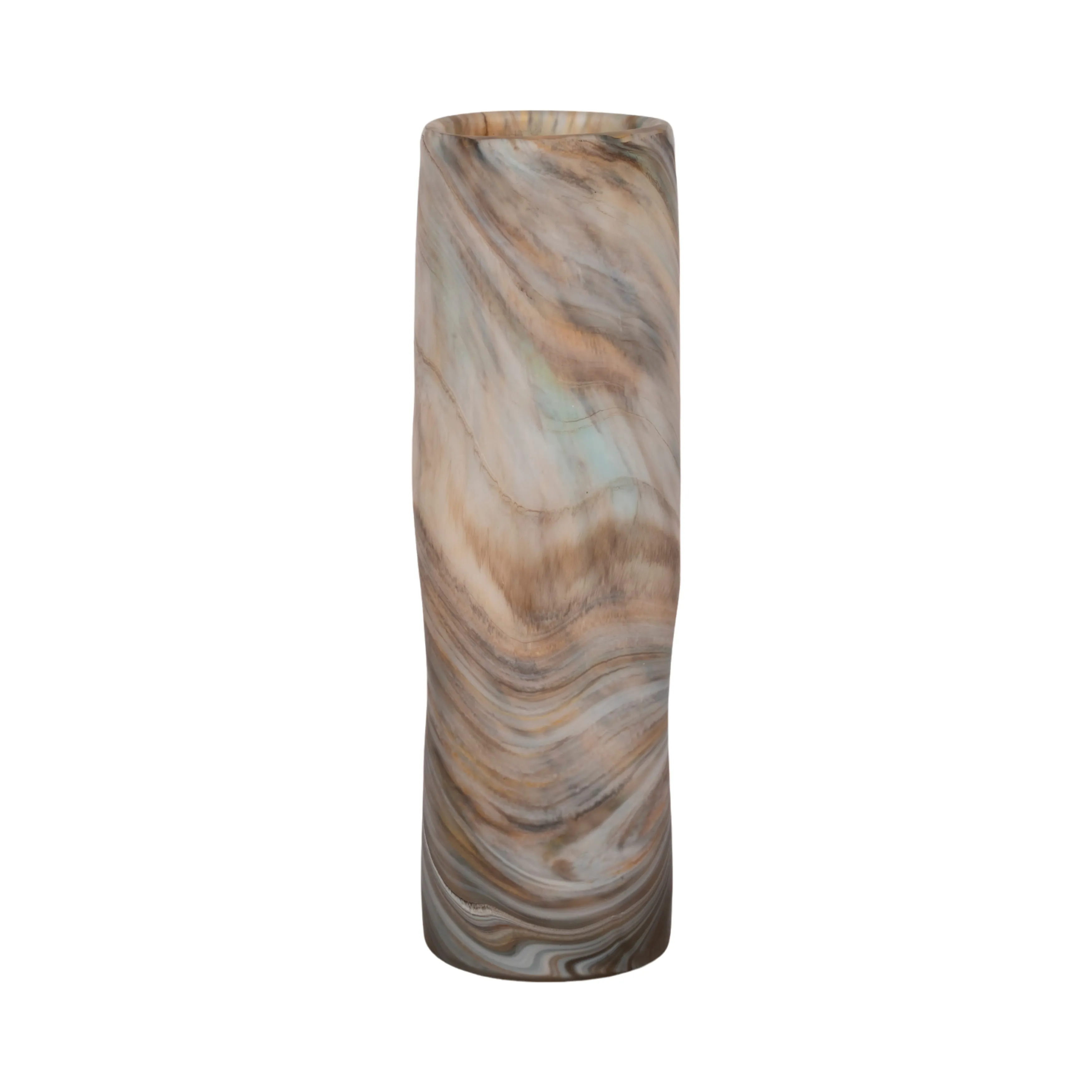 16" Dimpled Alabaster Finish Vase, Multi