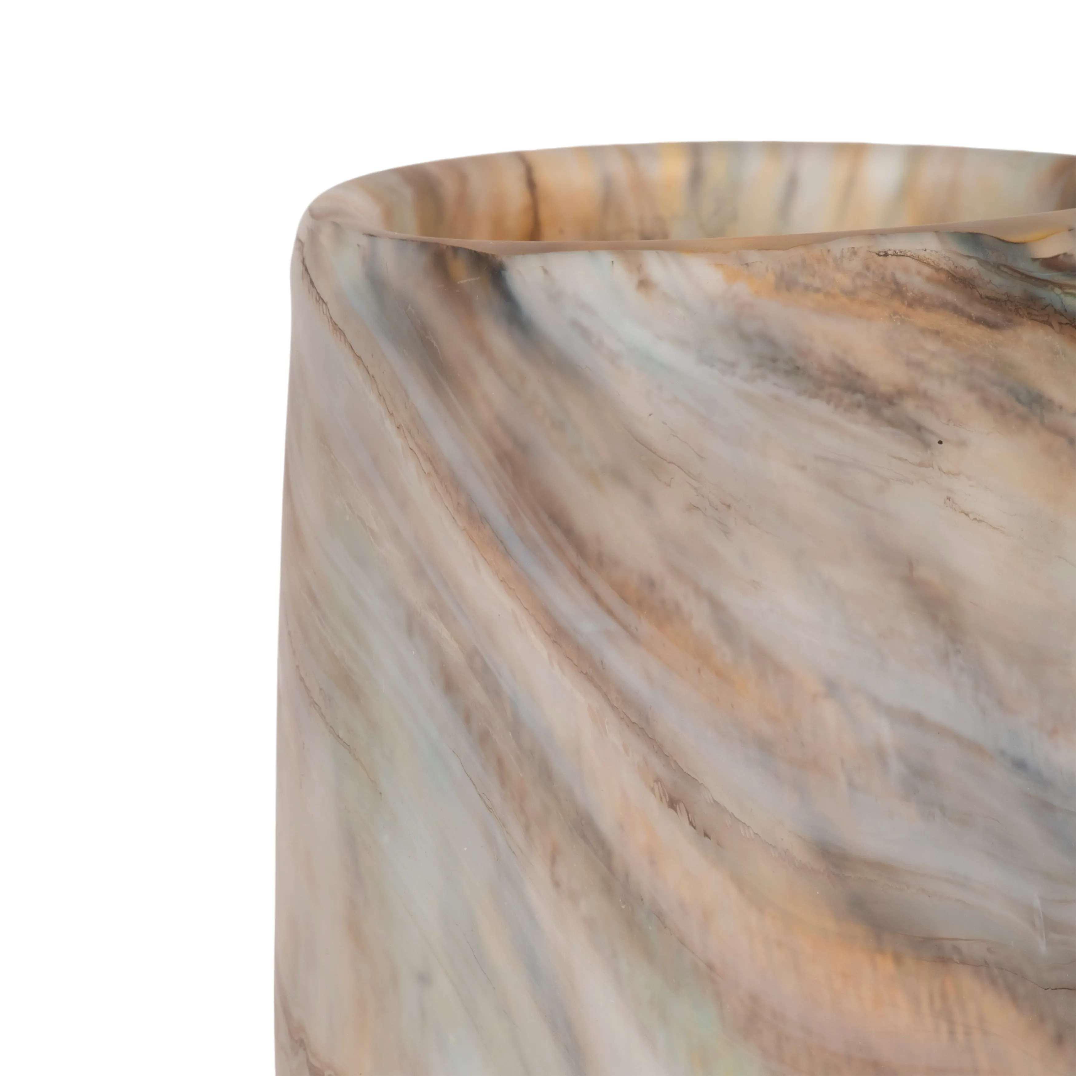 16" Dimpled Alabaster Finish Vase, Multi