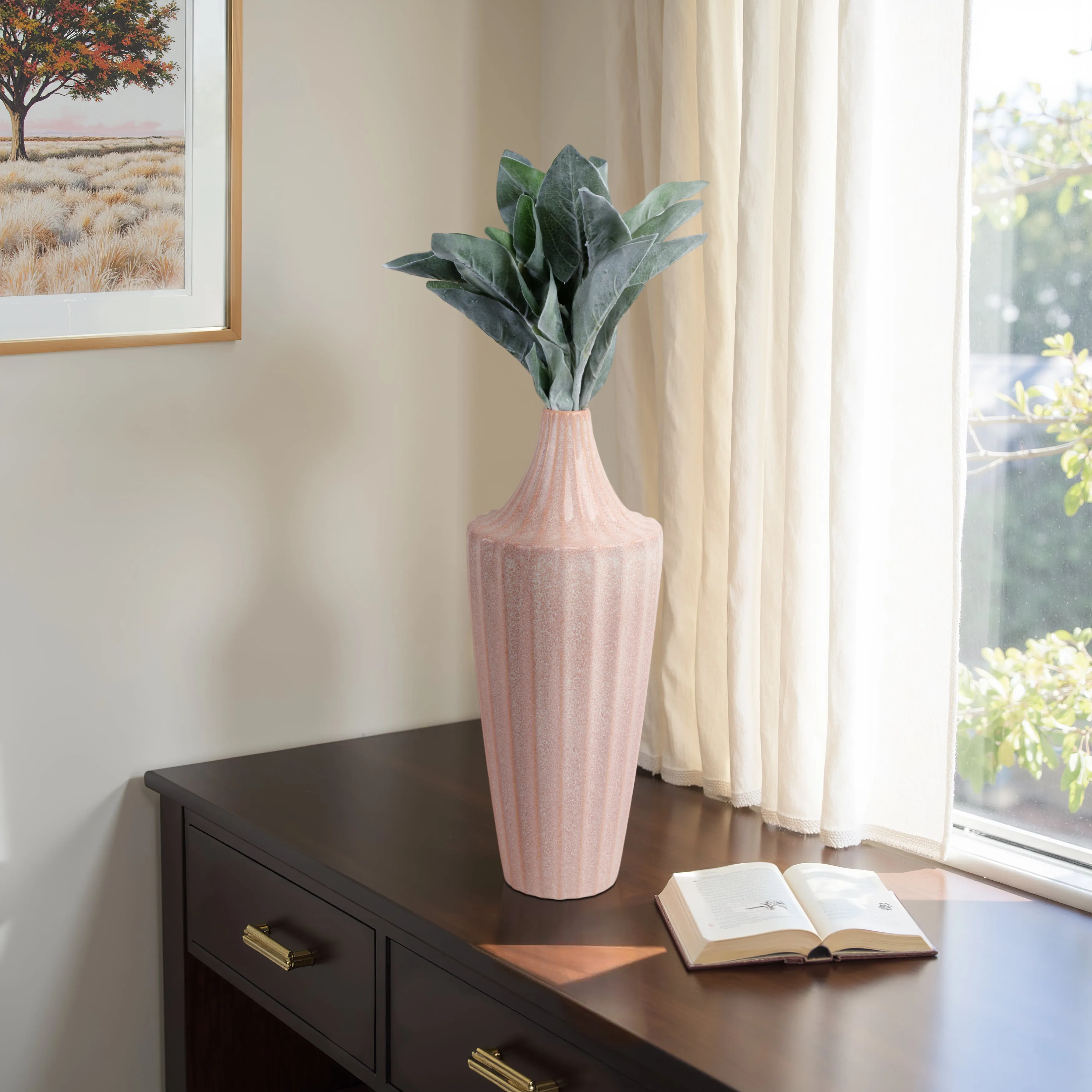 16" Evora Large Pink Portugal Vase