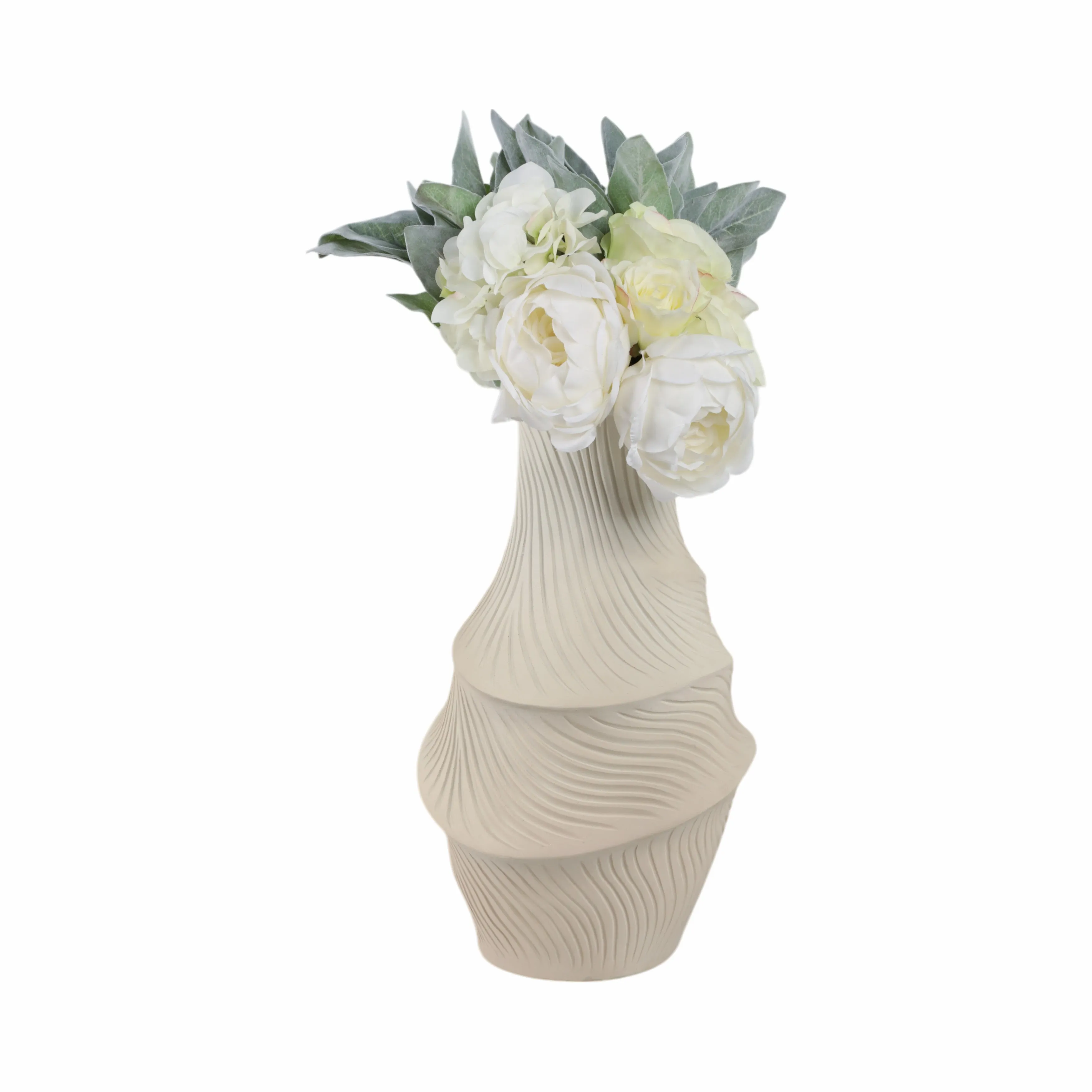 16" Lommel Small Carved Vase