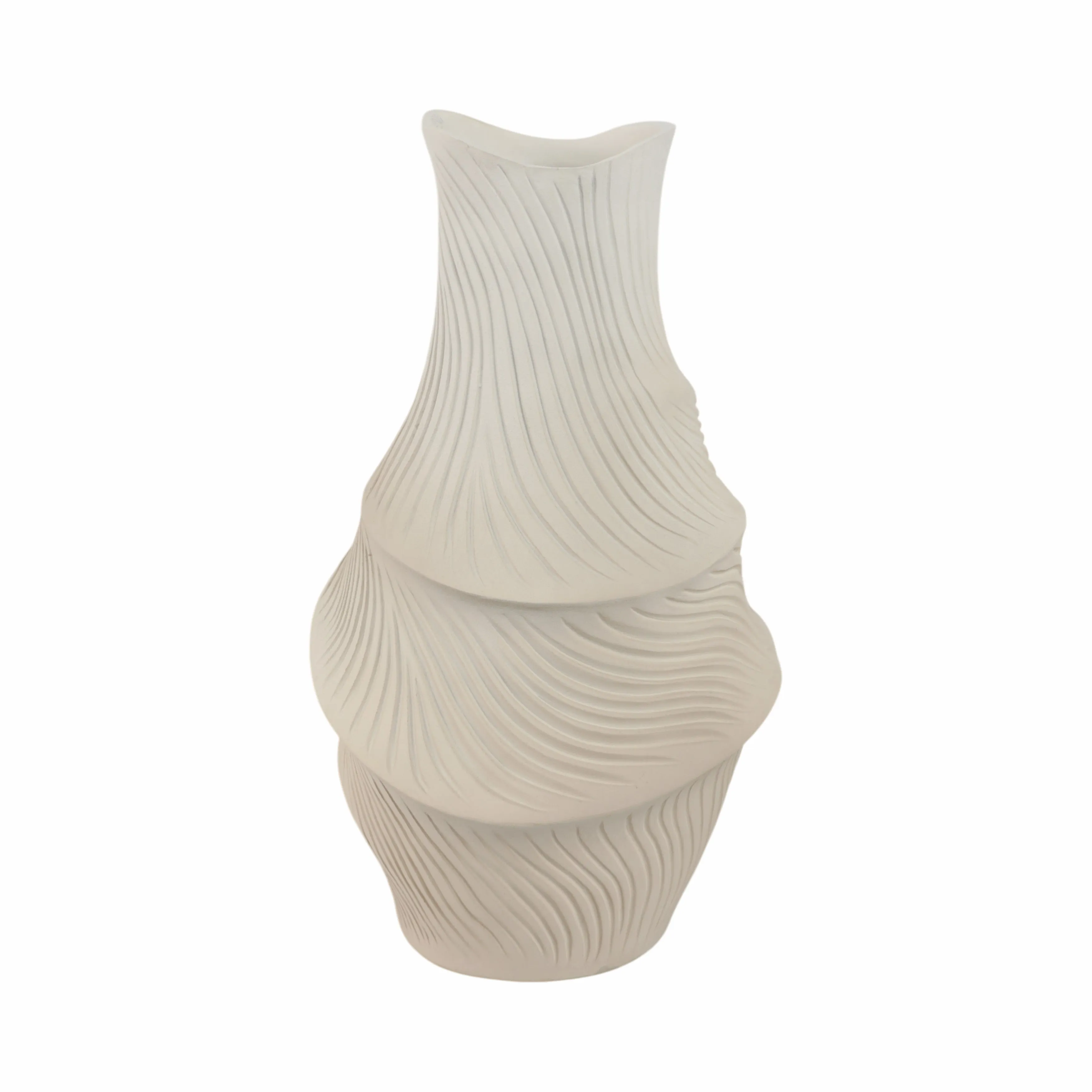 16" Lommel Small Carved Vase
