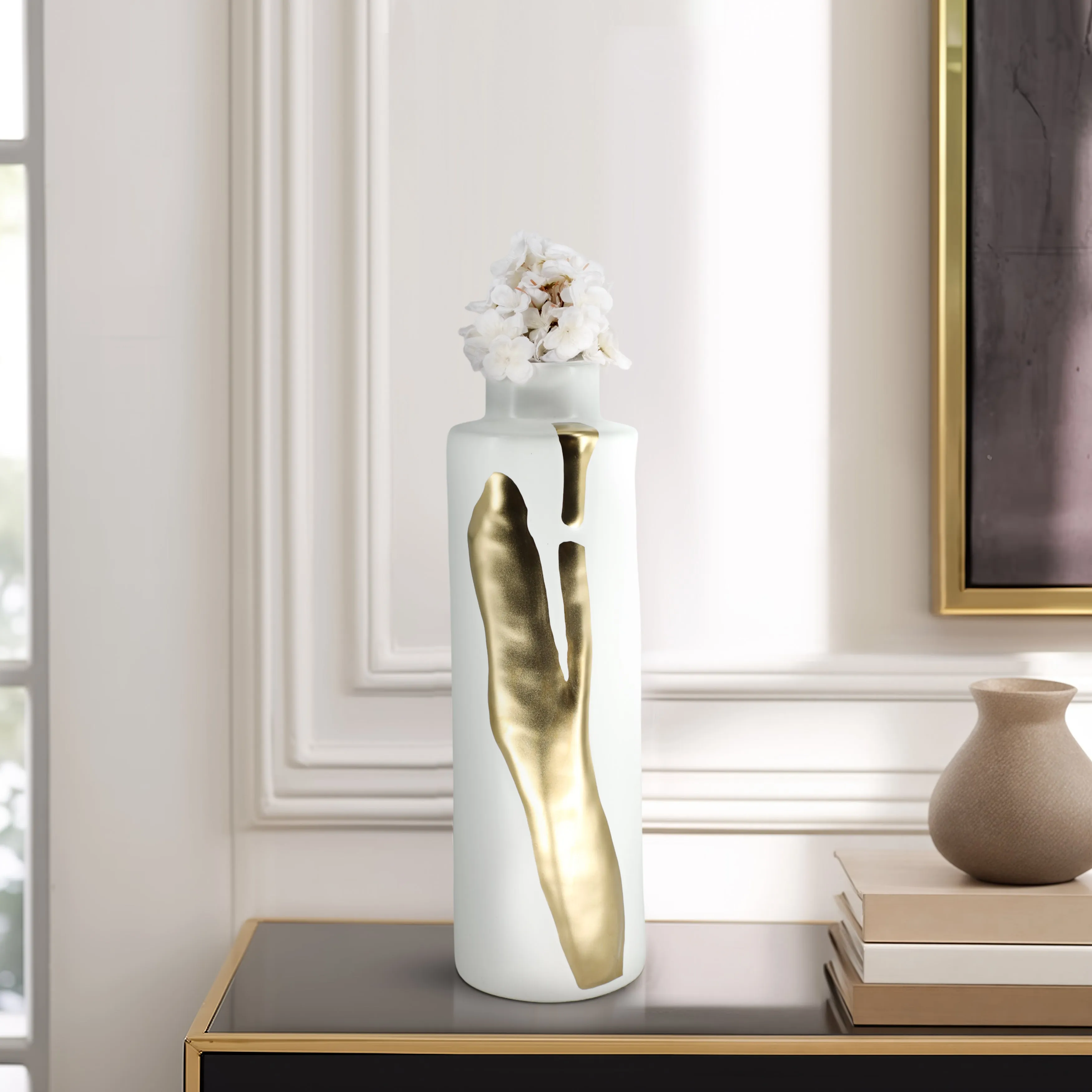 16" Procida Medium Vase, White