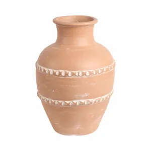 16" Traditional Terracotta Vase, Terracotta