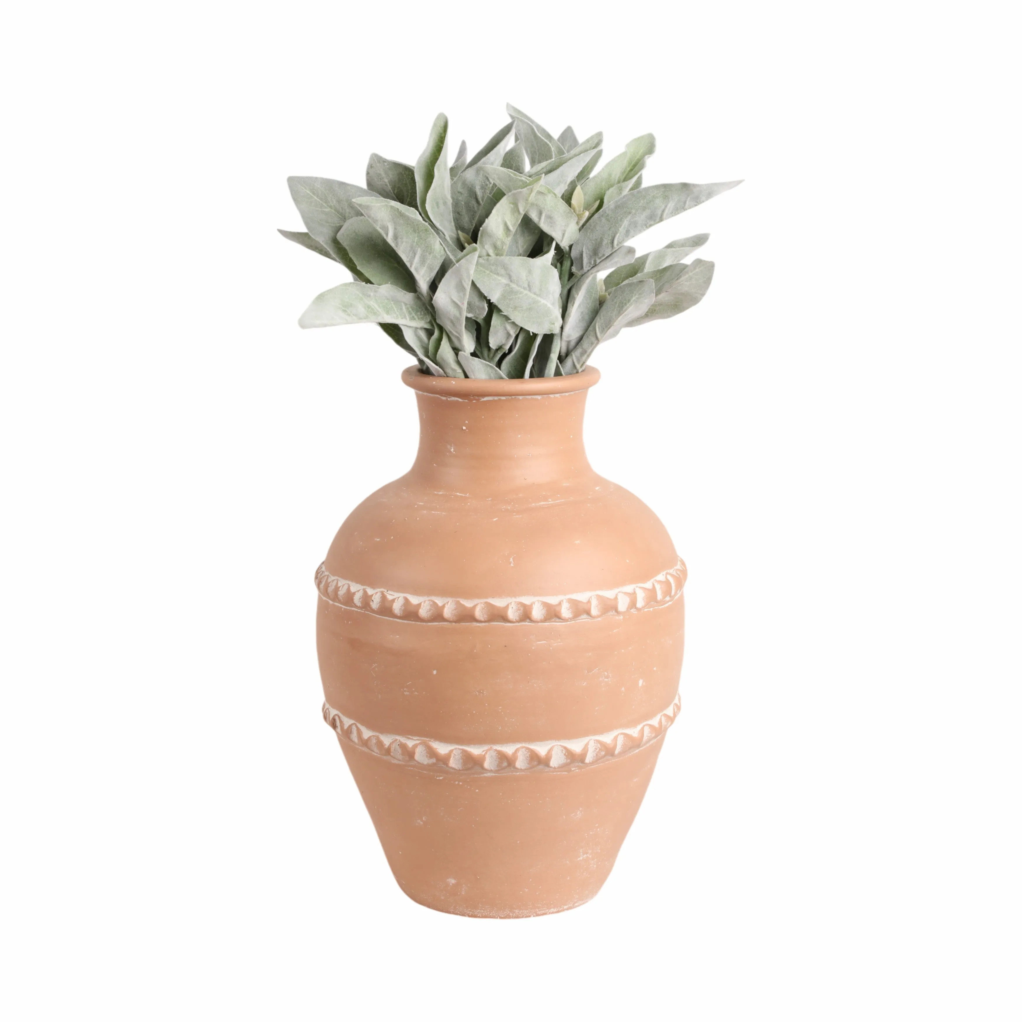 16" Traditional Terracotta Vase, Terracotta