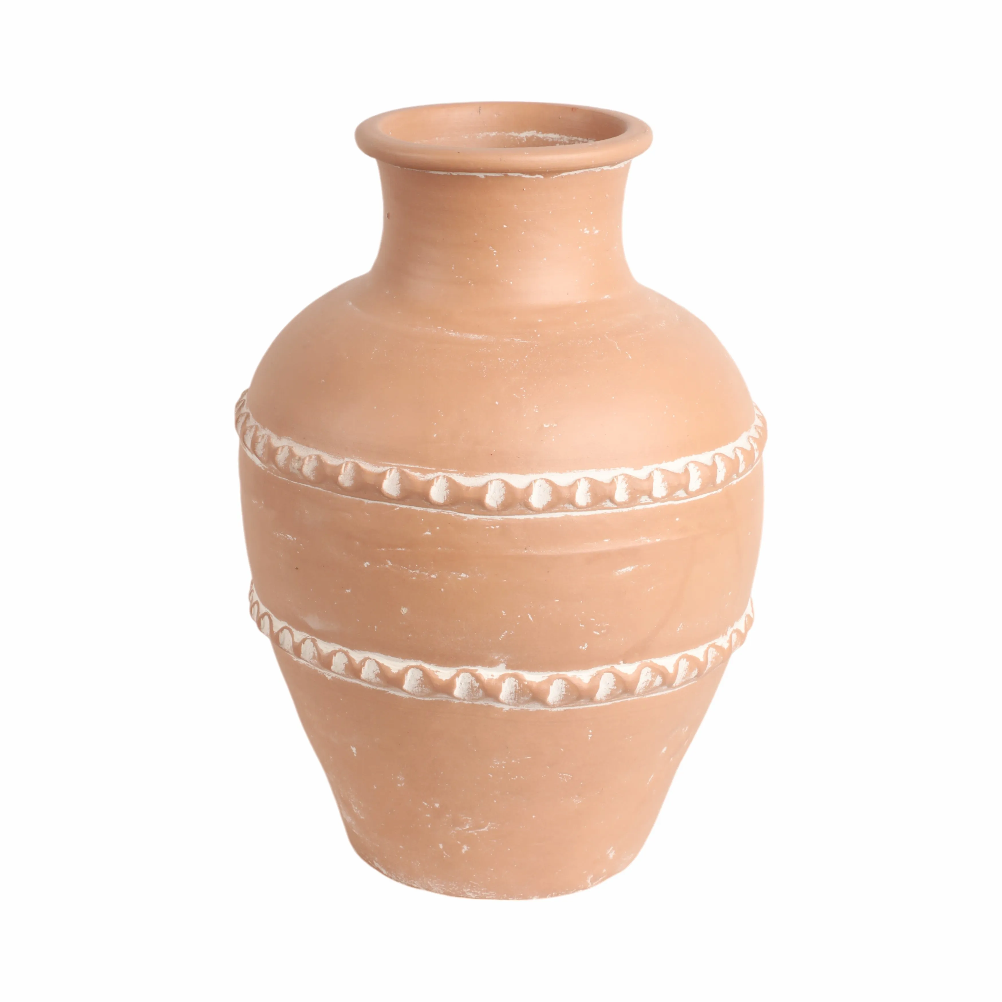 16" Traditional Terracotta Vase, Terracotta