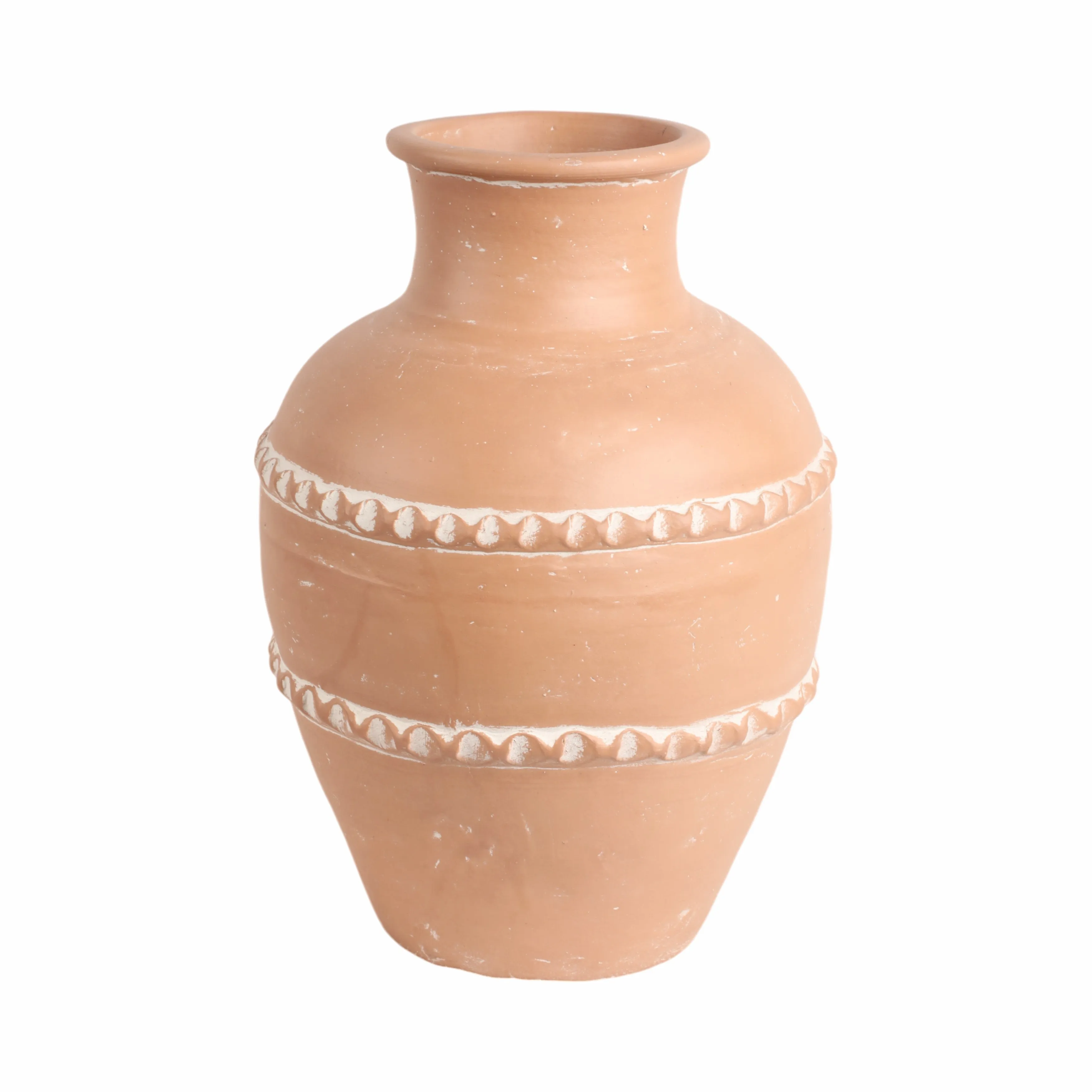 16" Traditional Terracotta Vase, Terracotta