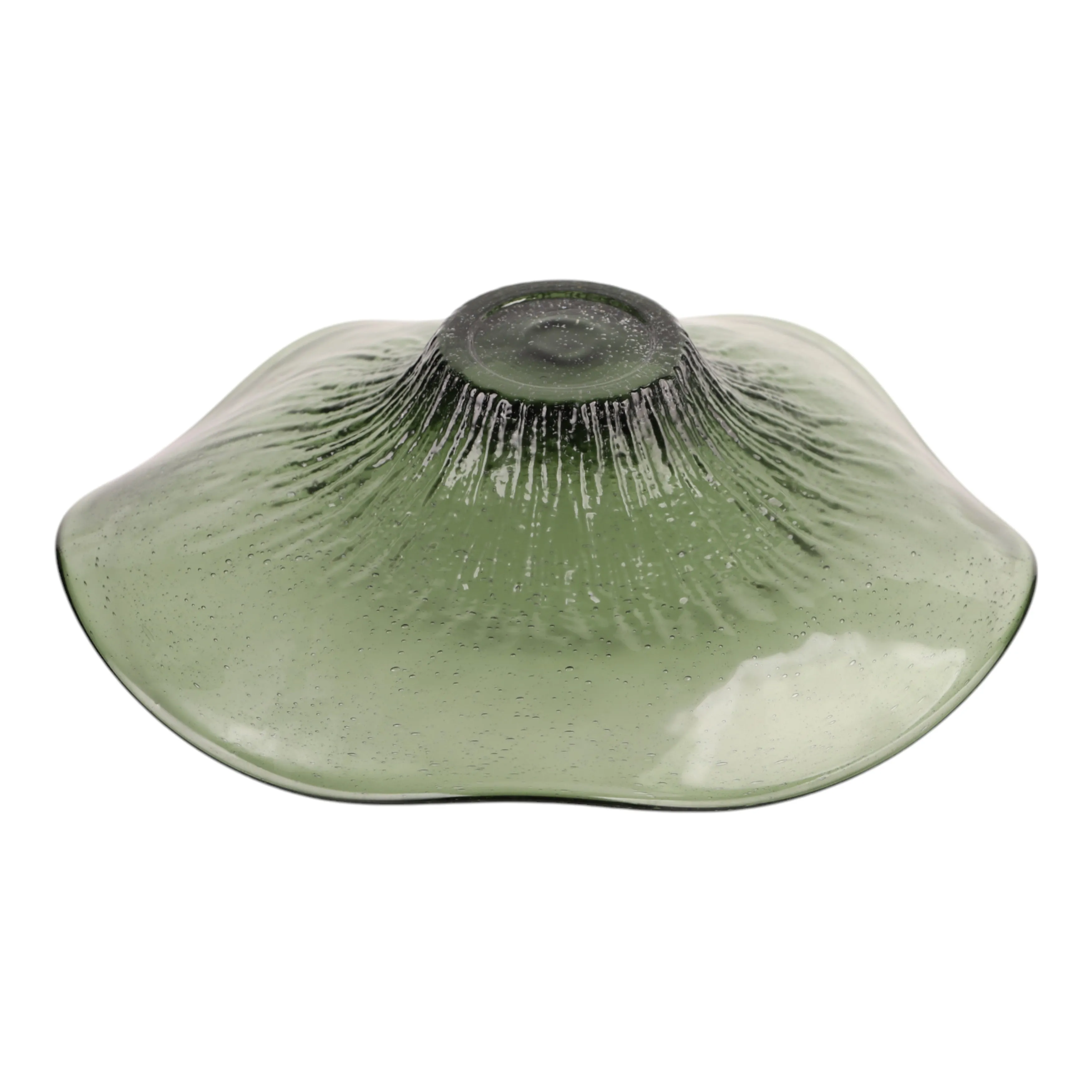 16" Valdez Green Glass Bowl