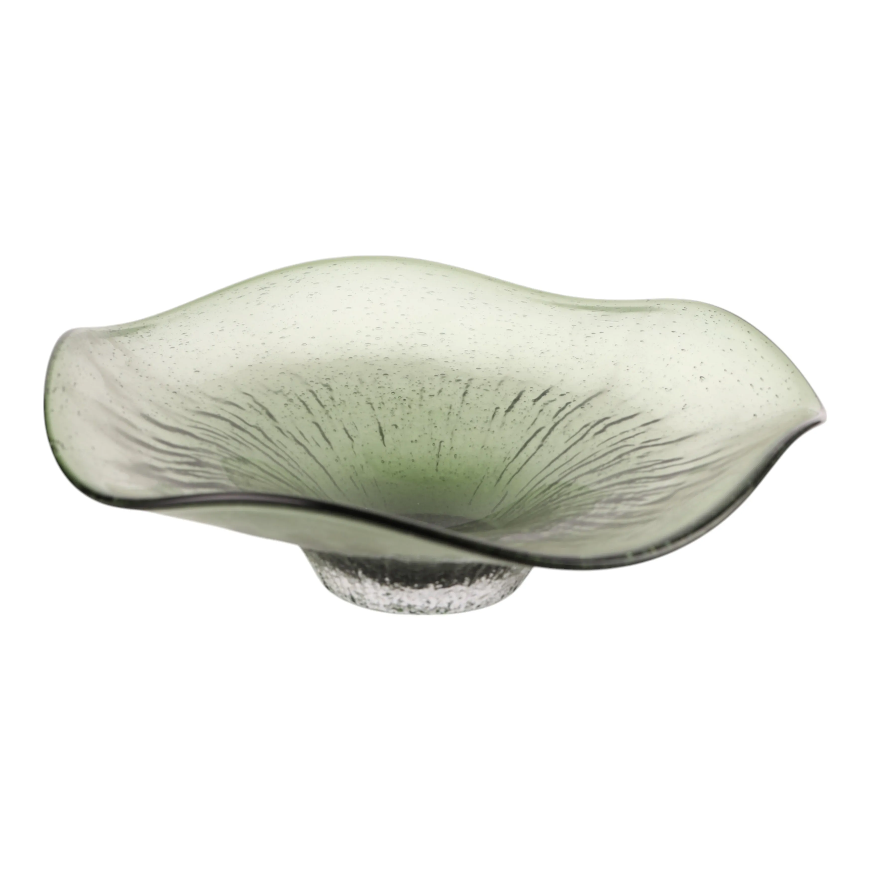 16" Valdez Green Glass Bowl