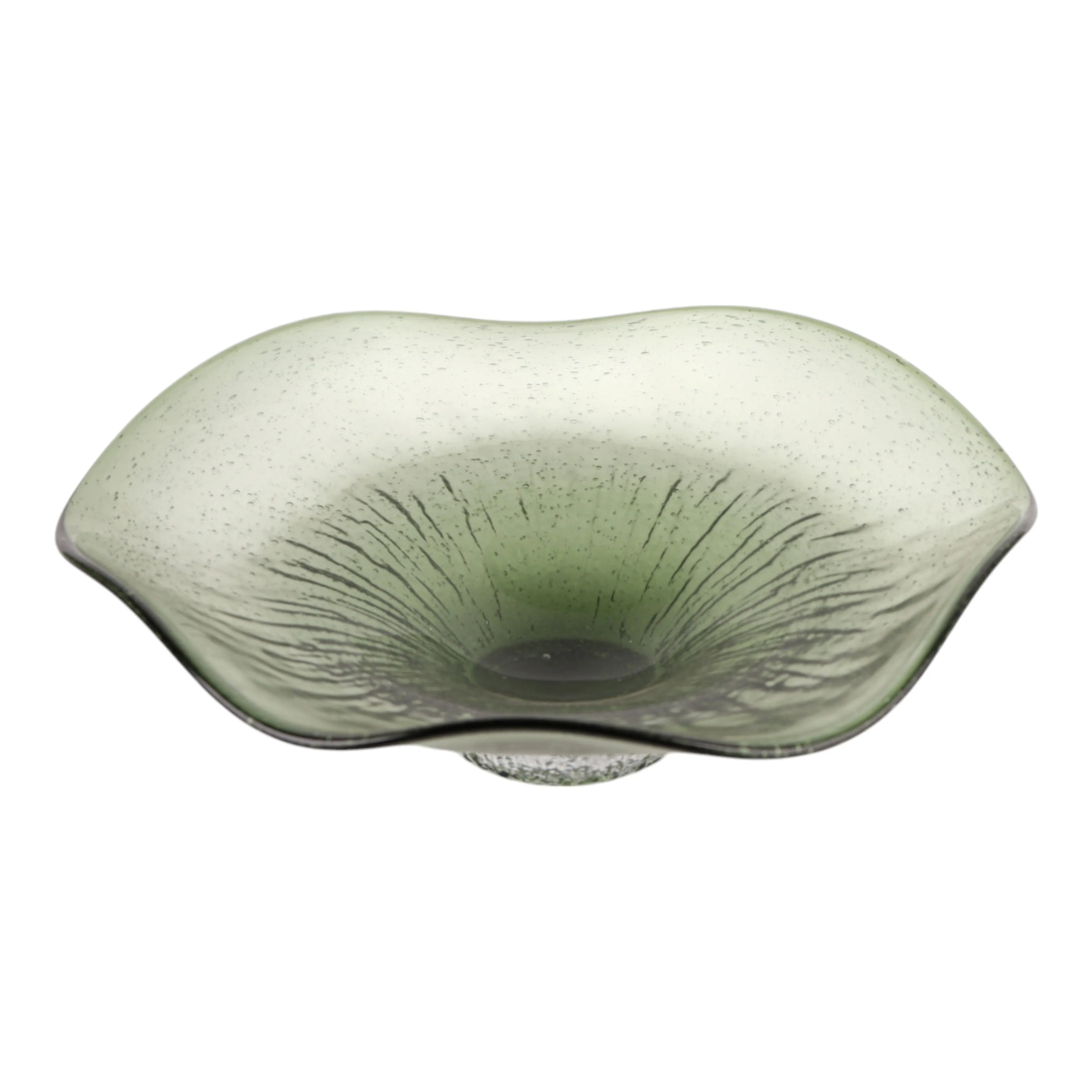 16" Valdez Green Glass Bowl