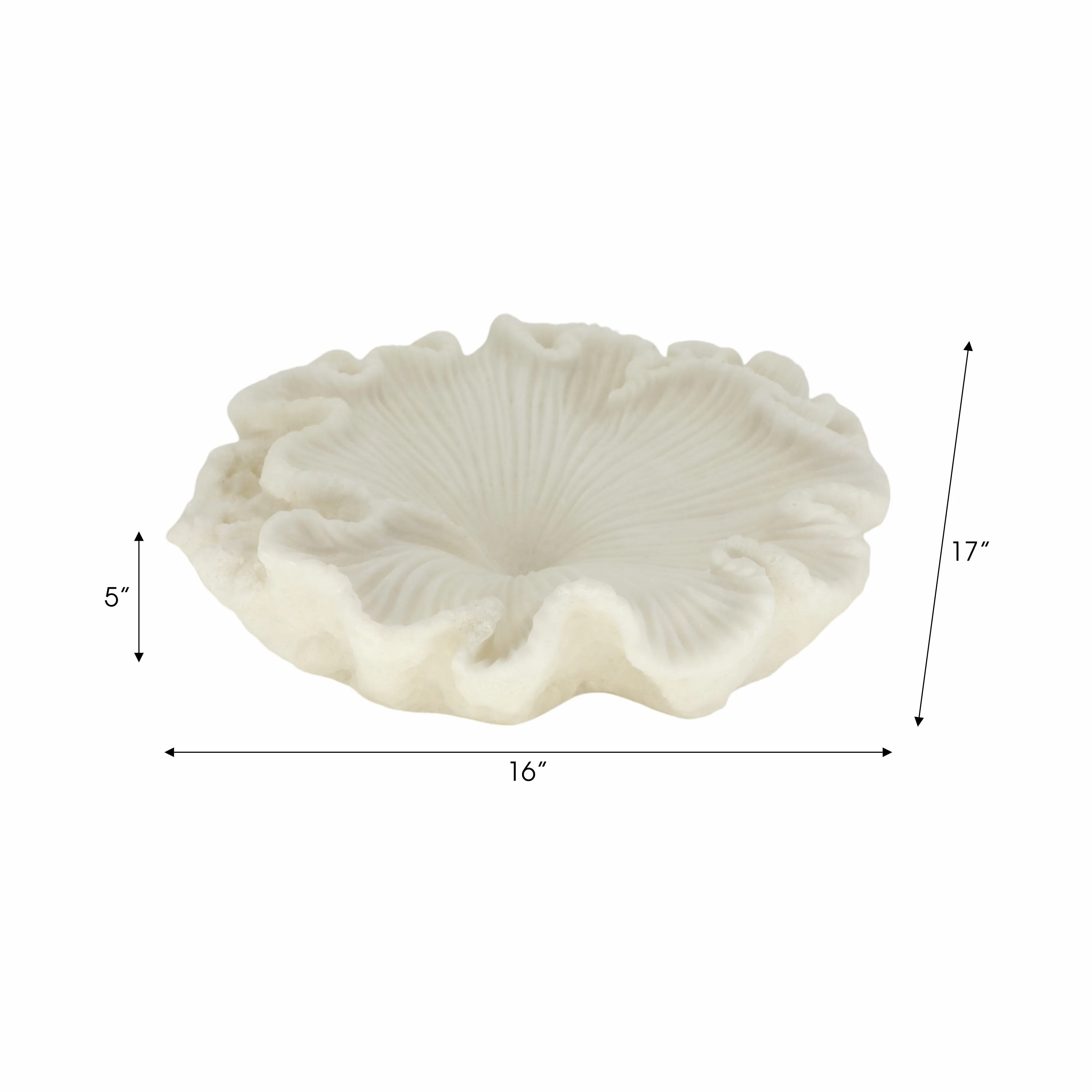 17" Majorca Quartz Resin Shell Bowl