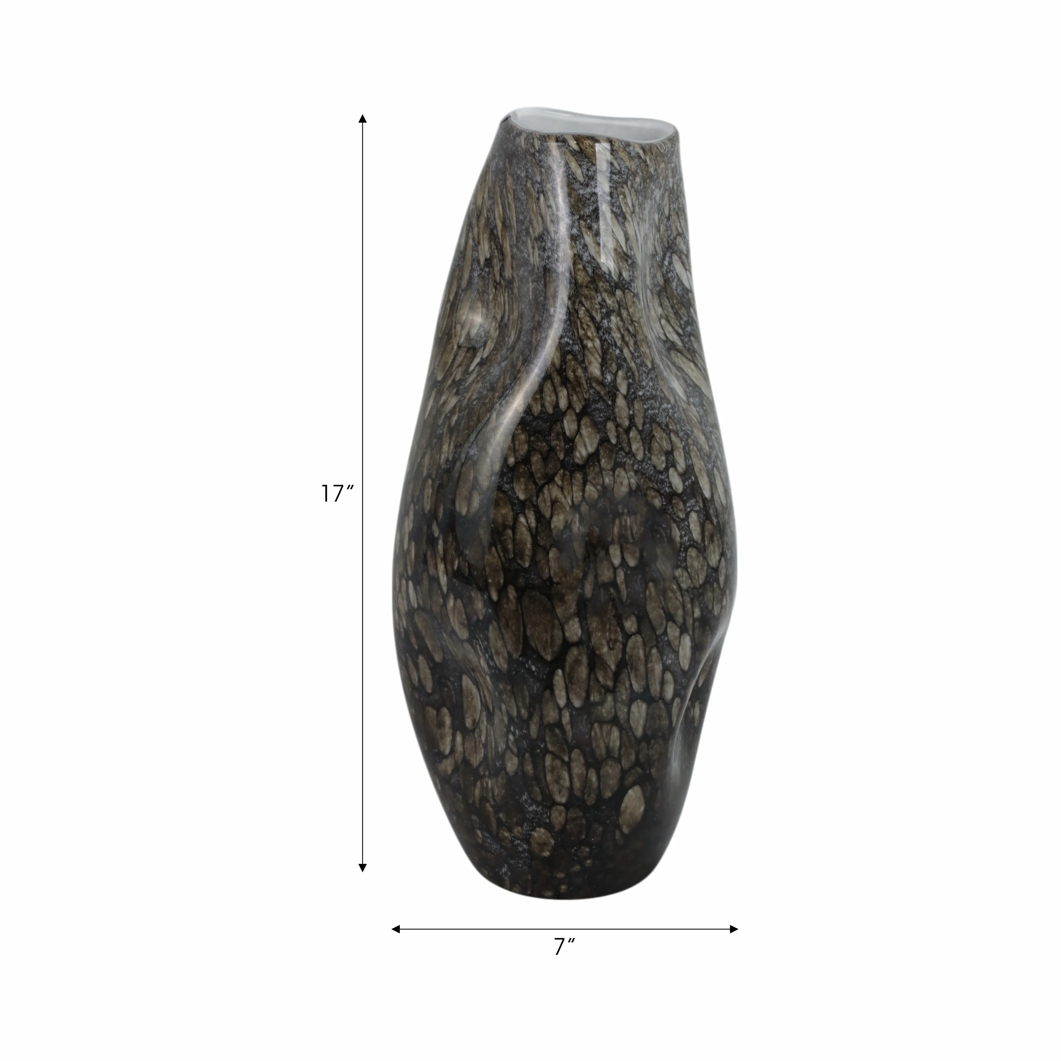 17" Tunis Large Speckled Glass Vase