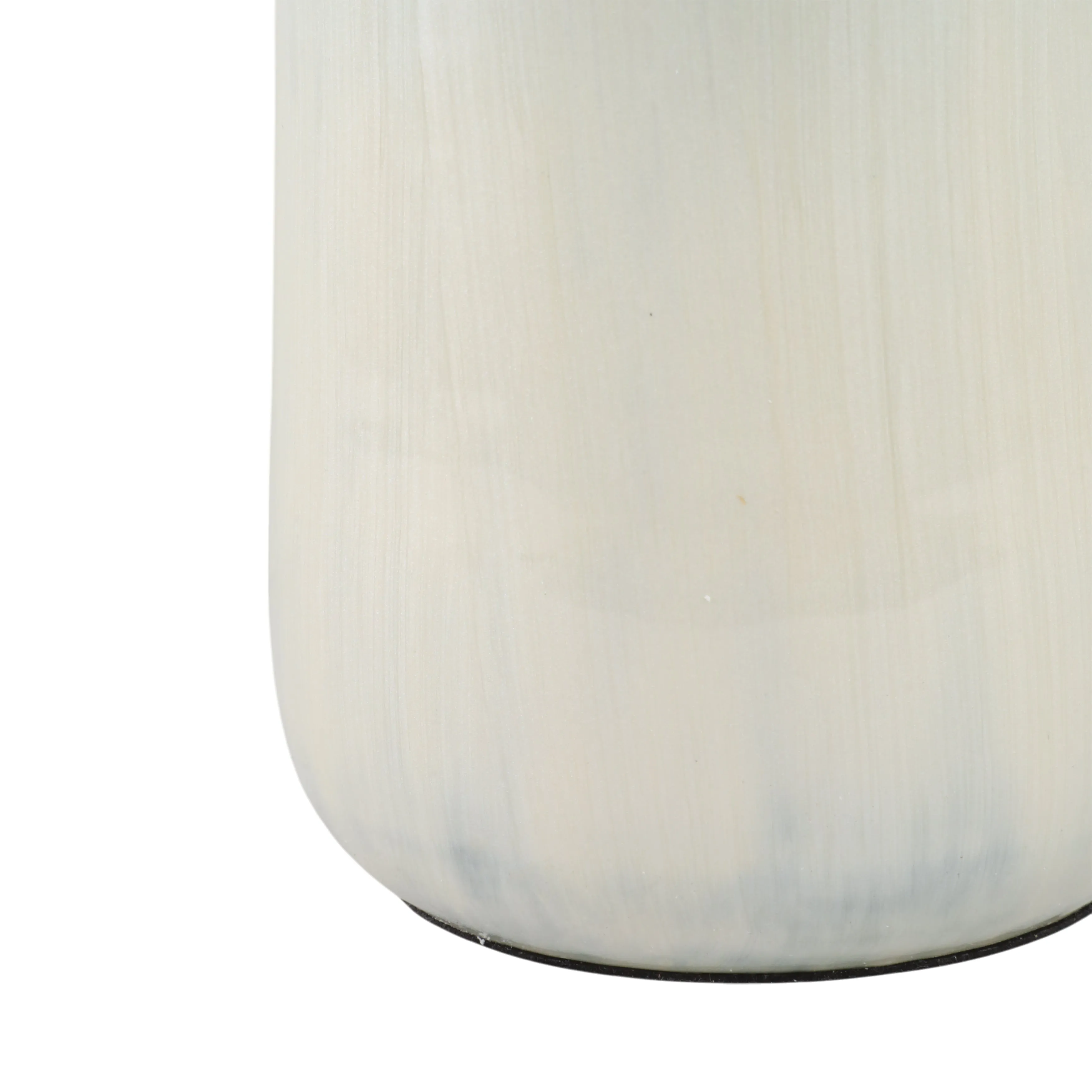 17x7" Frosted Glass Vase, Blue/white