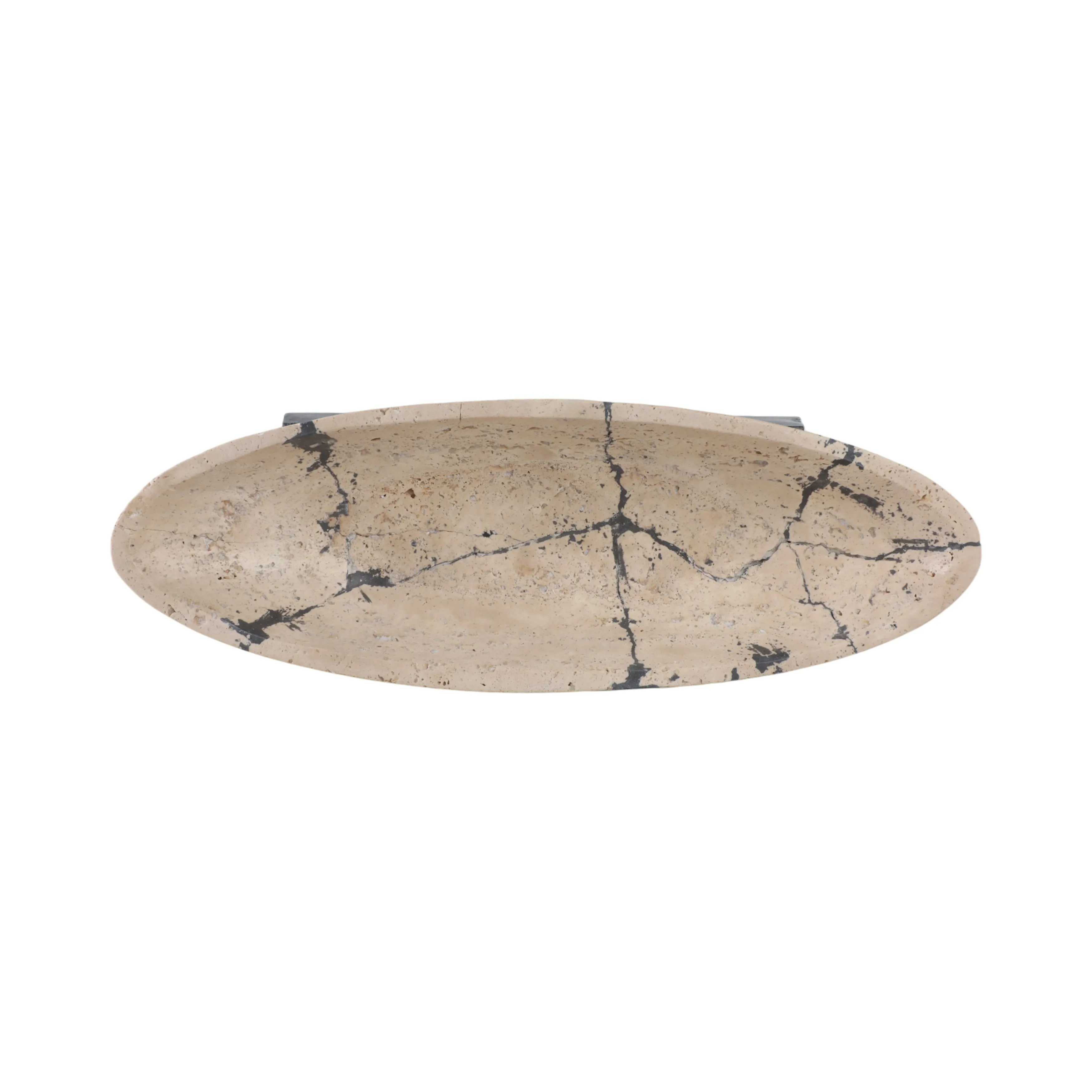 18" Gorda Crackle Travertine Bowl