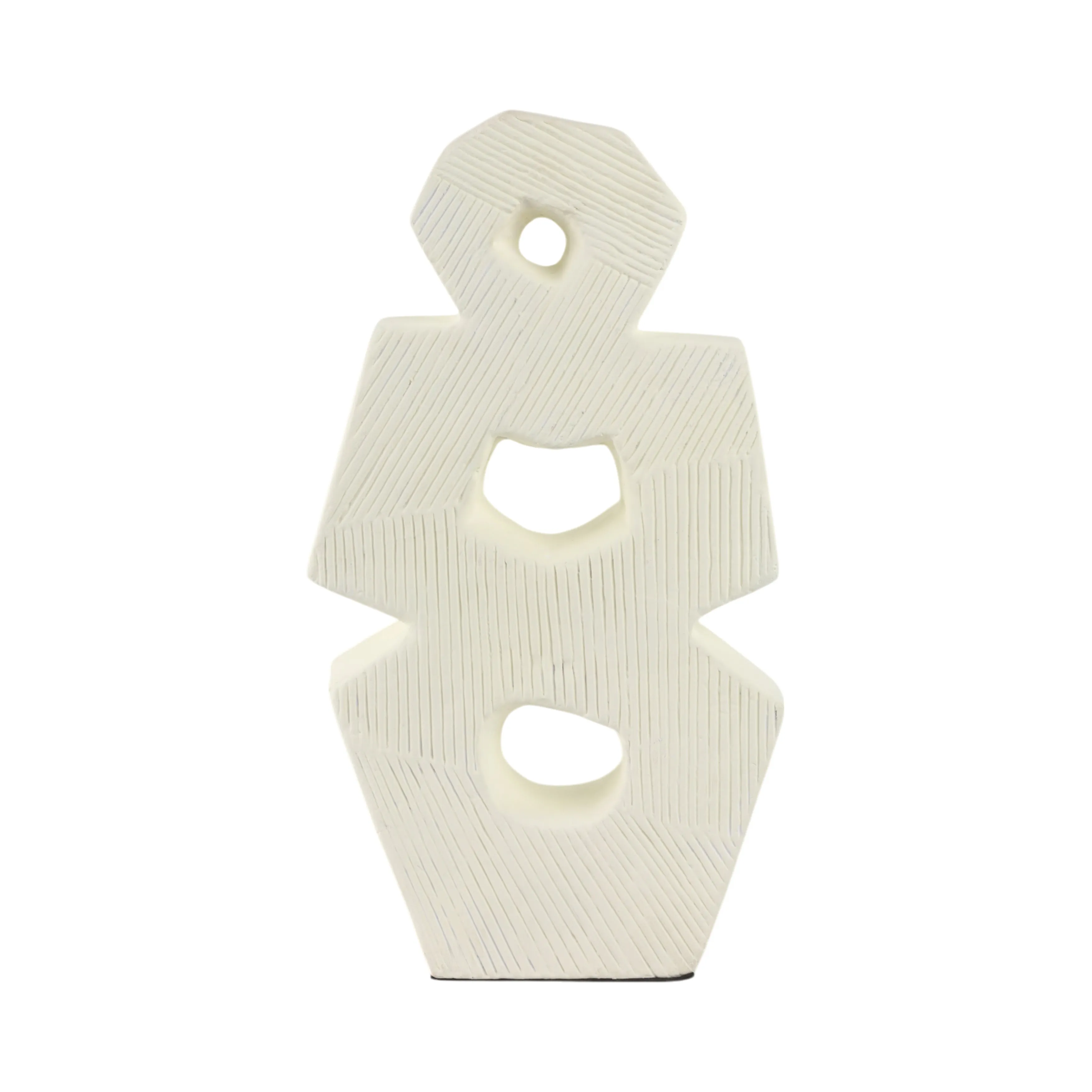 18" Terracotta Abstract Sculpture, Ivory