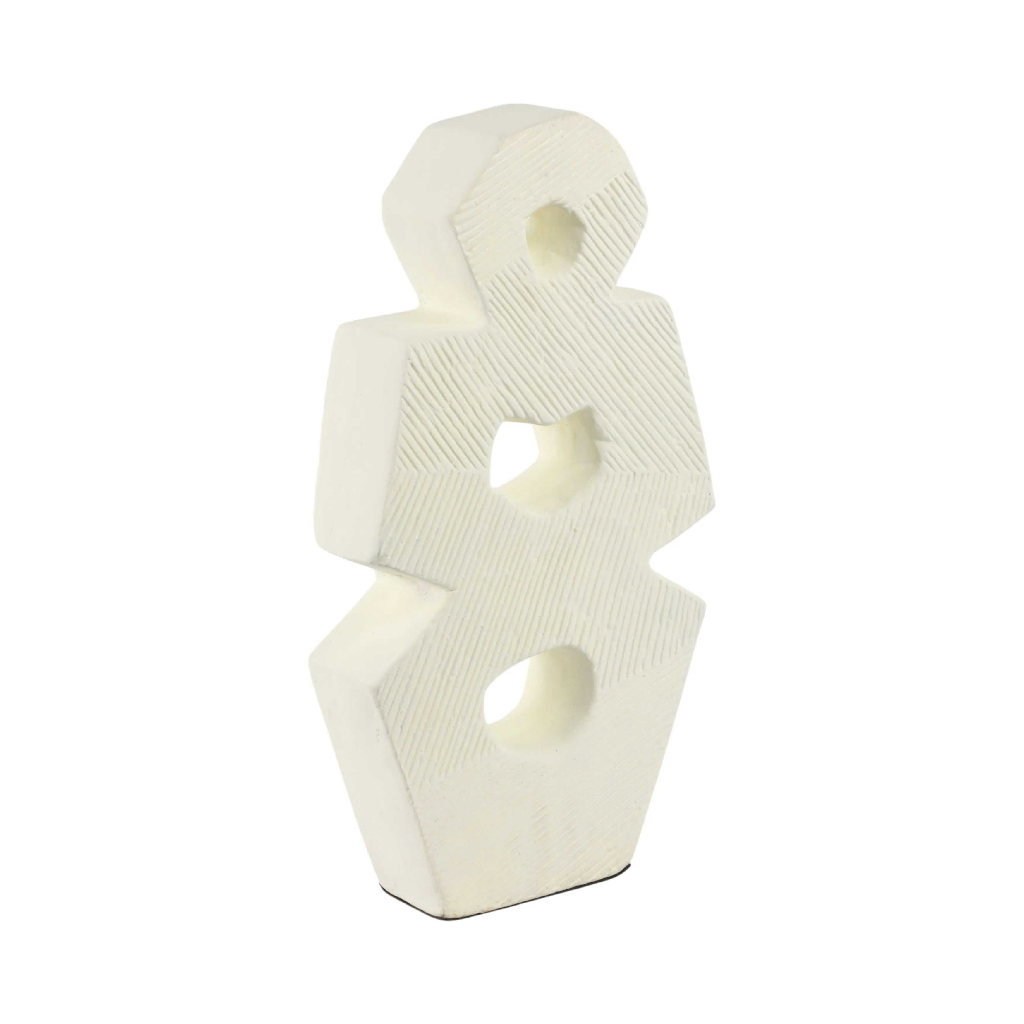 18" Terracotta Abstract Sculpture, Ivory