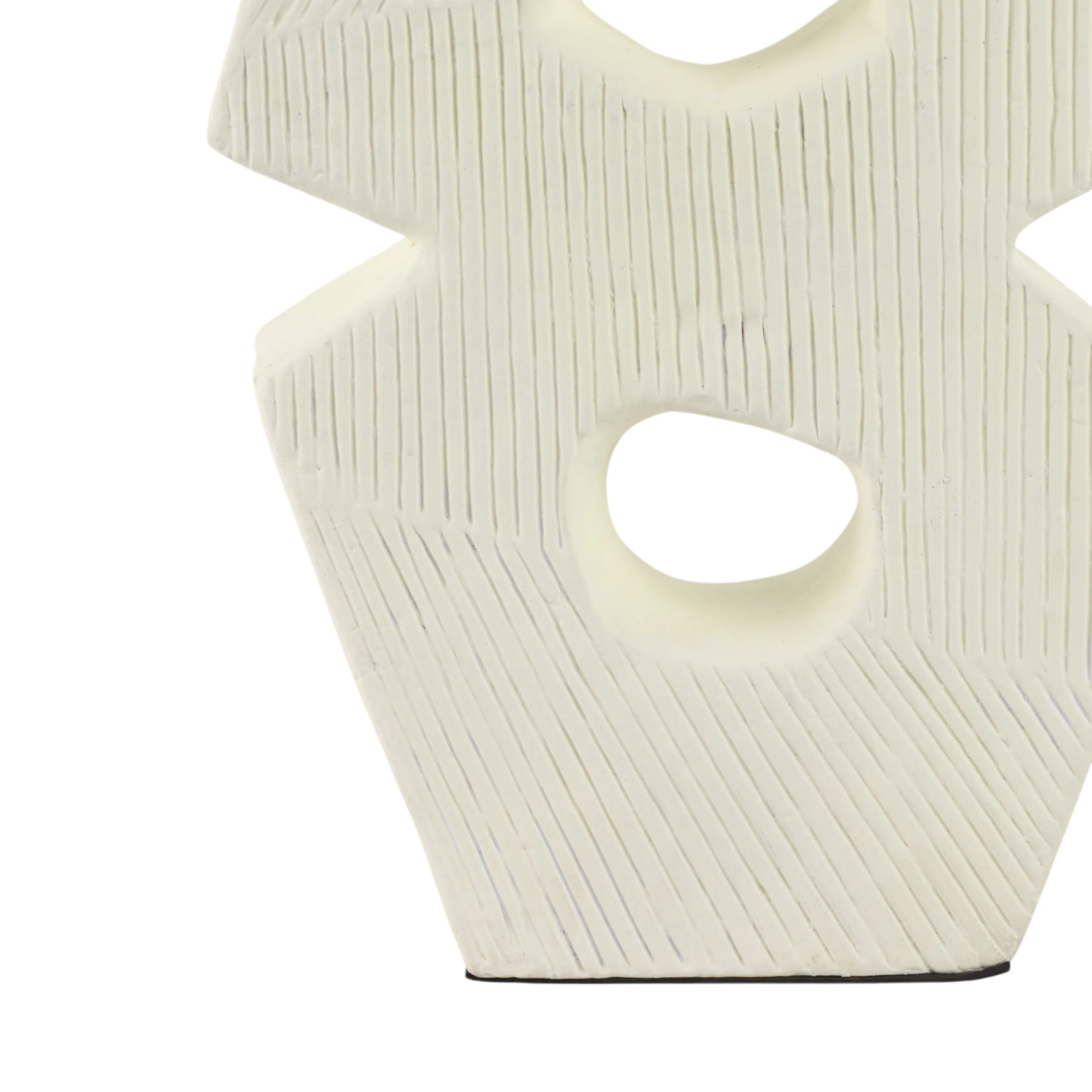 18" Terracotta Abstract Sculpture, Ivory