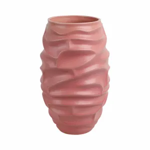 18"quinlan Large Porcelain Vase, Bean Red