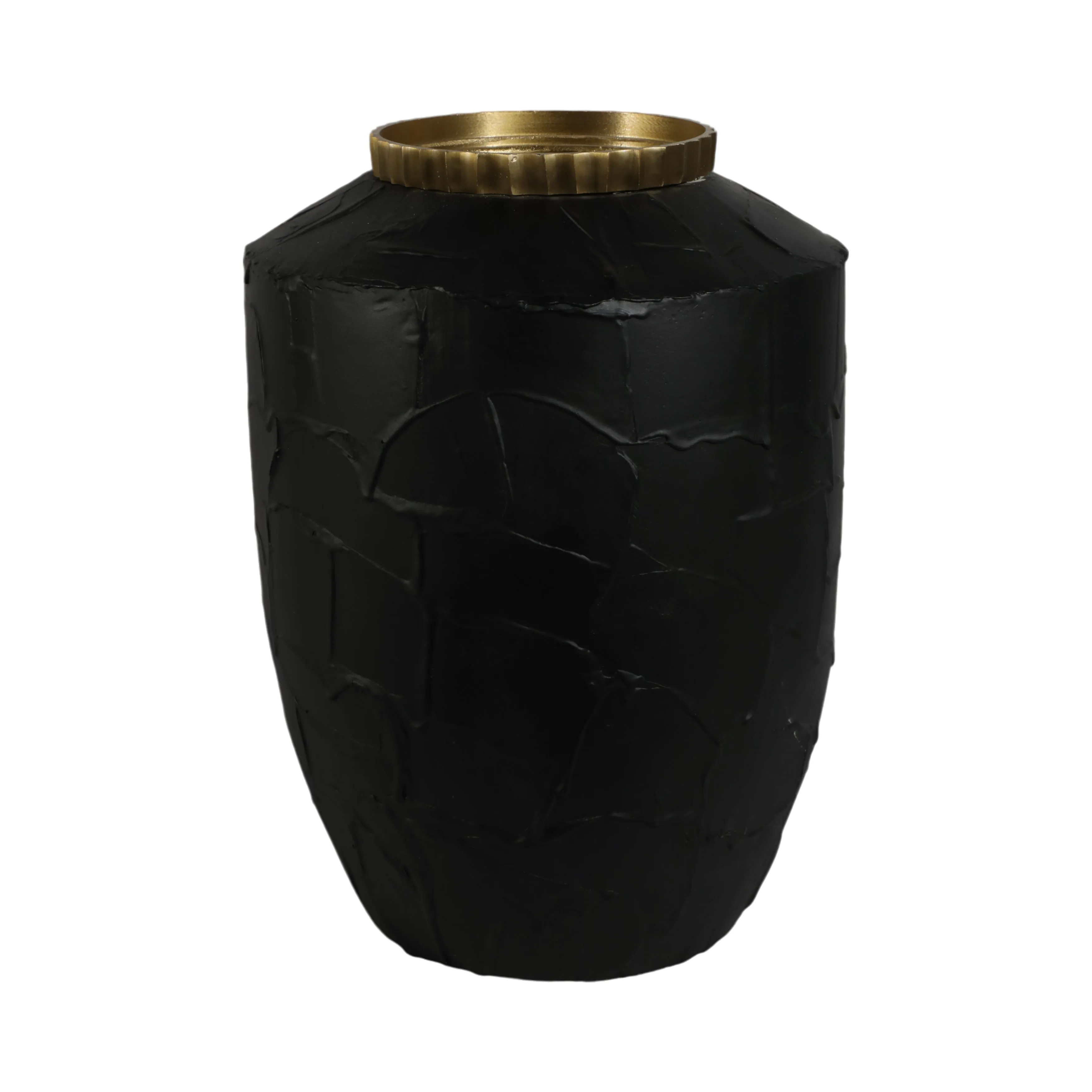 19" Canvon Small Black Ecomix Vase