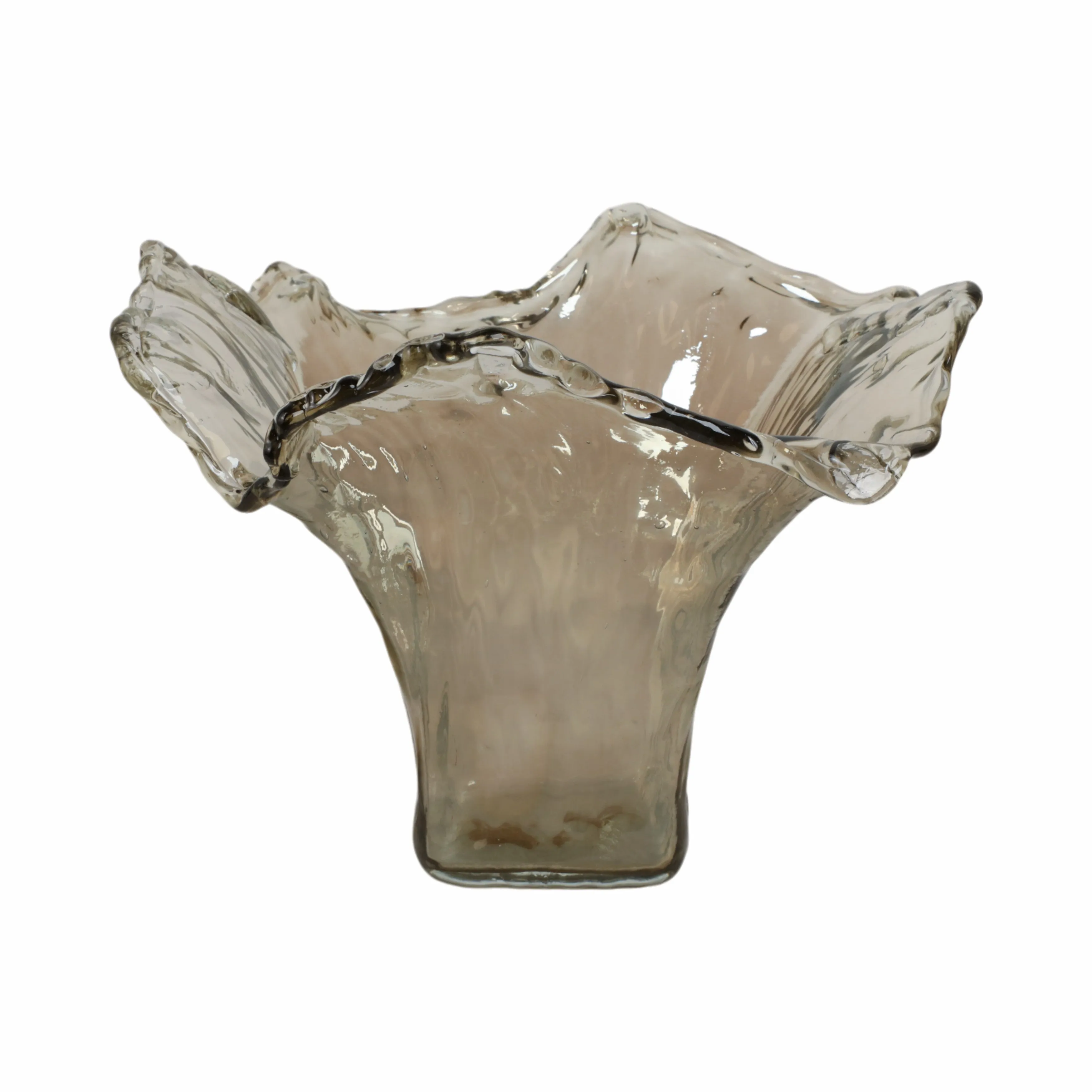 19" Fiastra Wide Italian Art Glass Vase