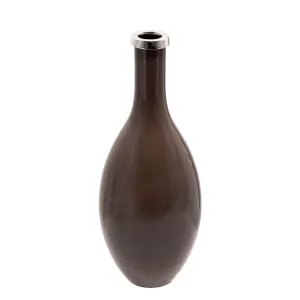 19" GLASS DECANTER, MAPLE