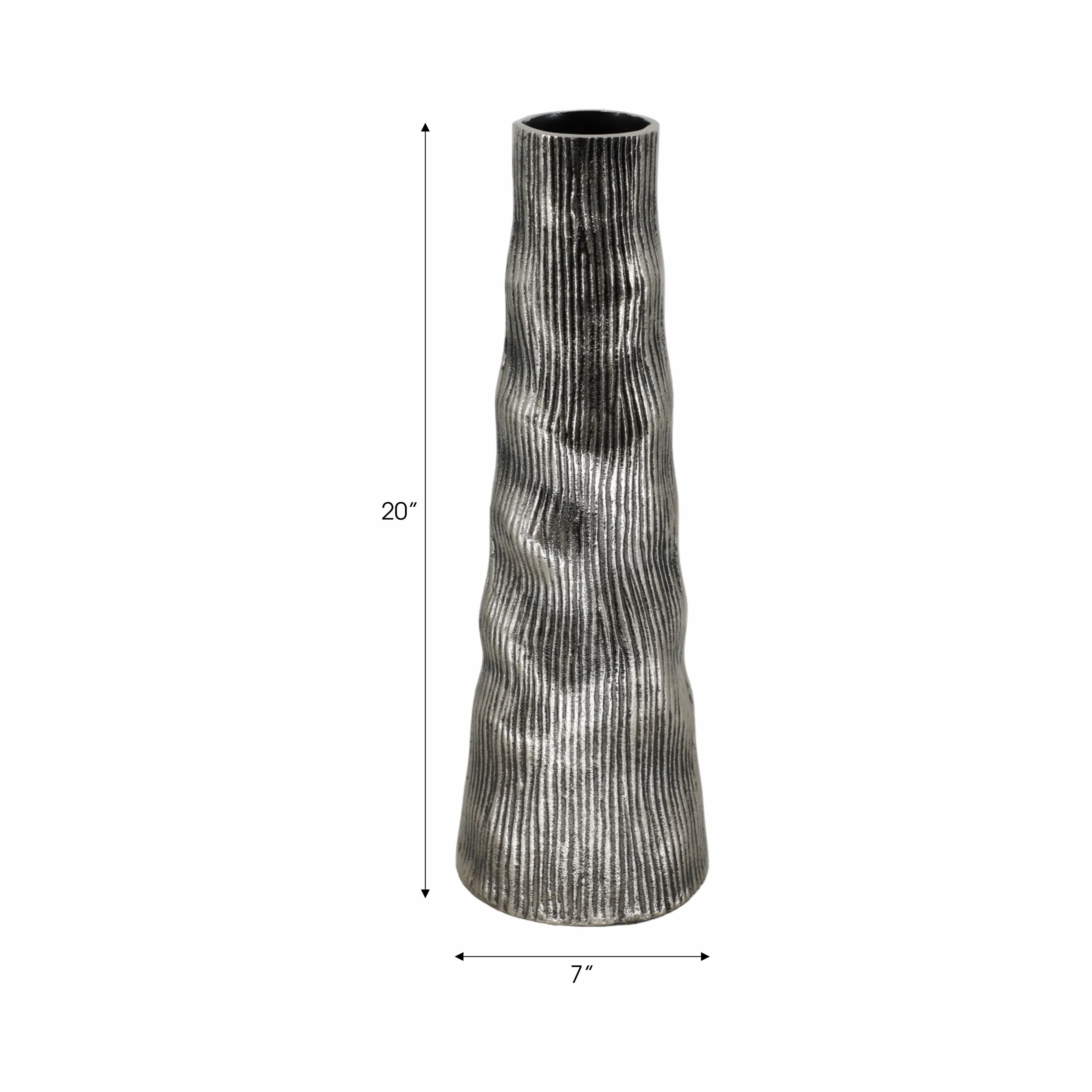 20" Sitka Small Pewter Metal Vase