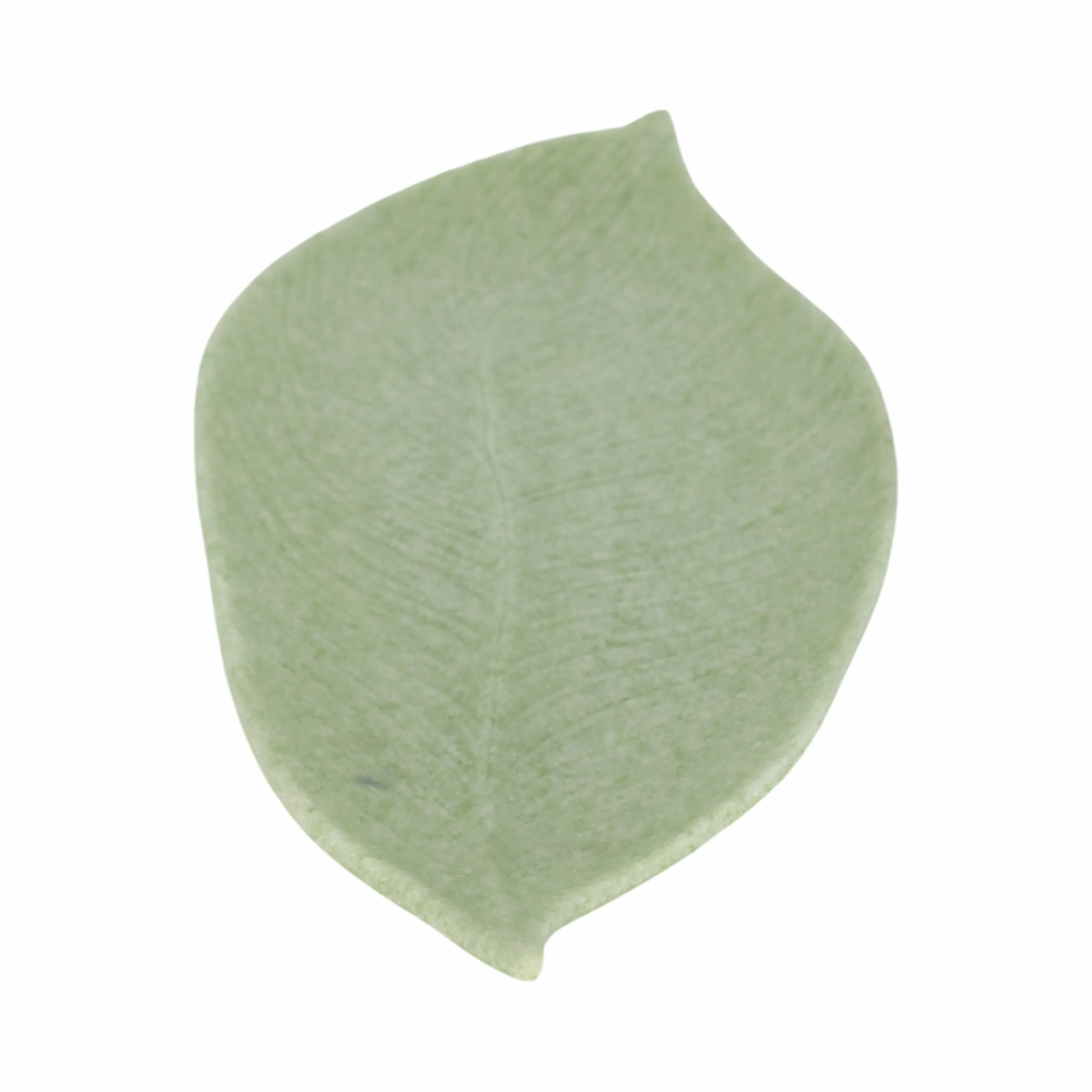 20" Zelen Green Quartz Resin Leaf Tray