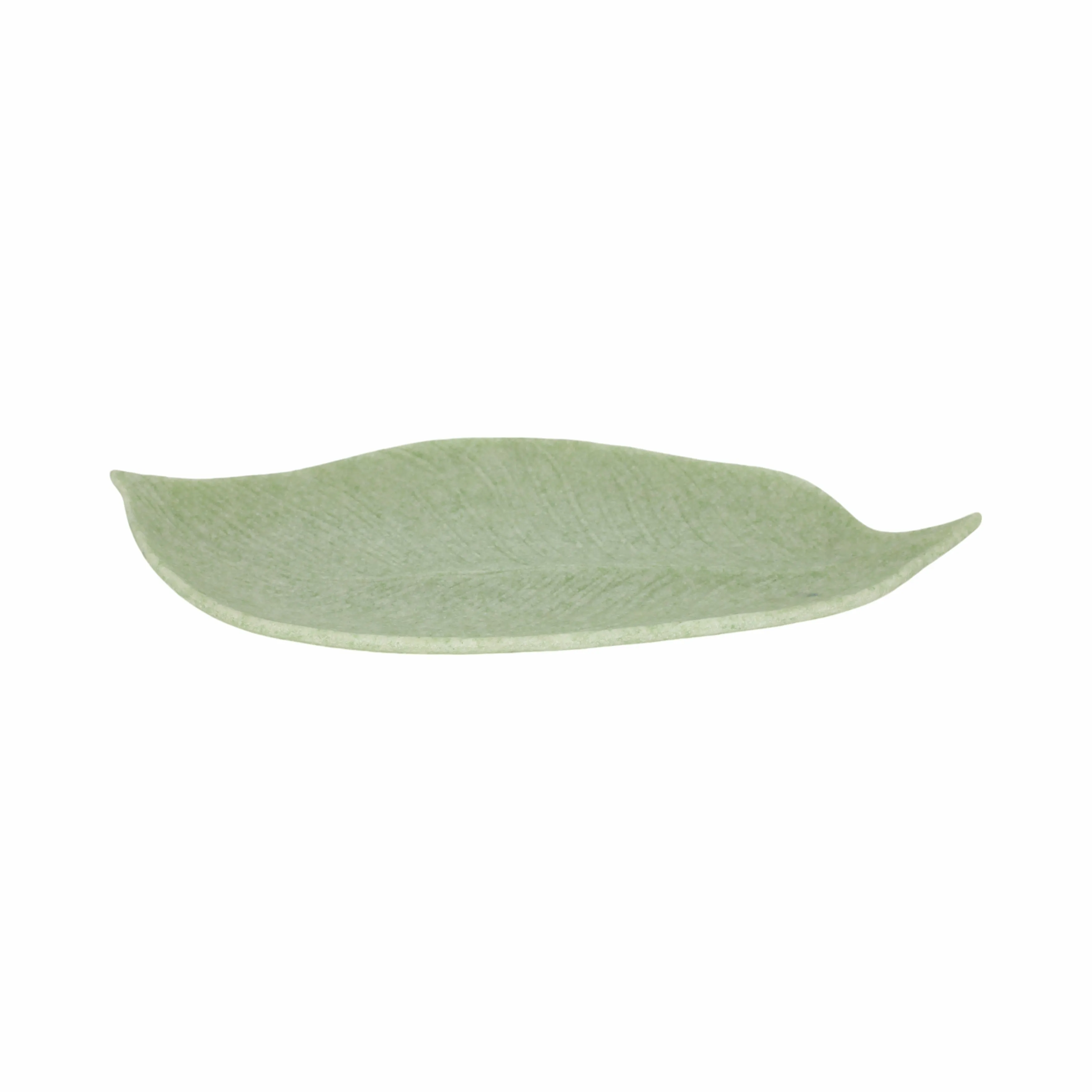 20" Zelen Green Quartz Resin Leaf Tray