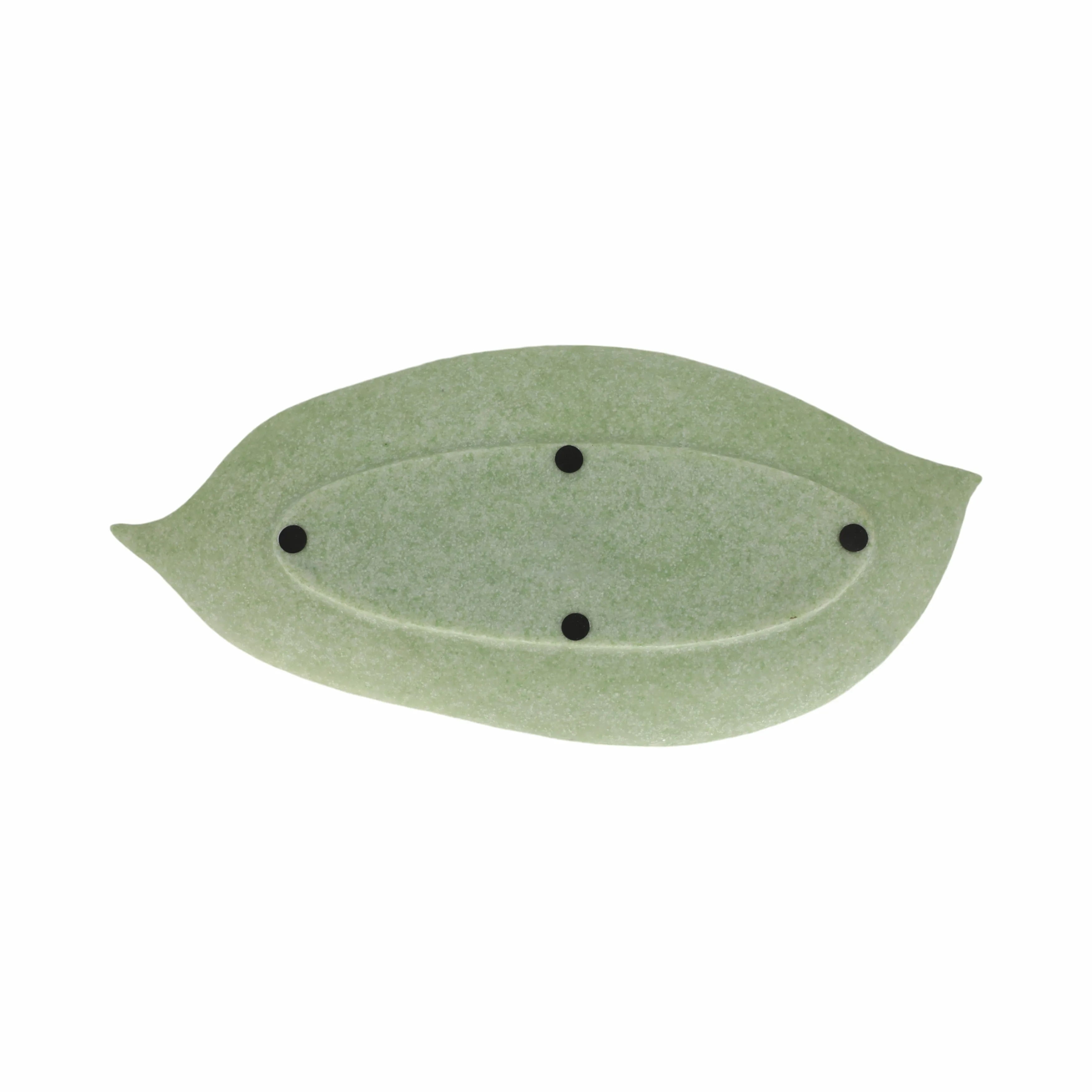 20" Zelen Green Quartz Resin Leaf Tray