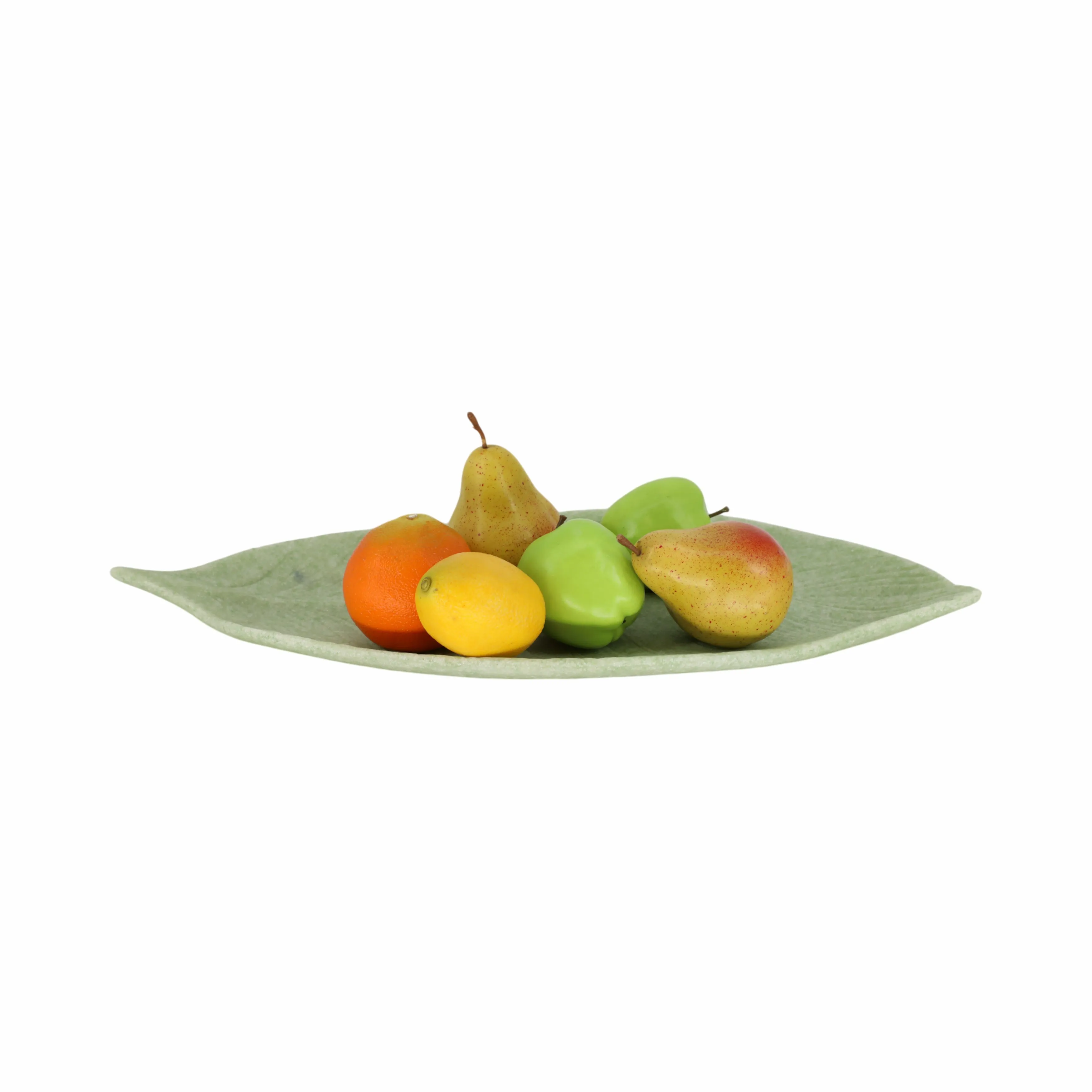 20" Zelen Green Quartz Resin Leaf Tray