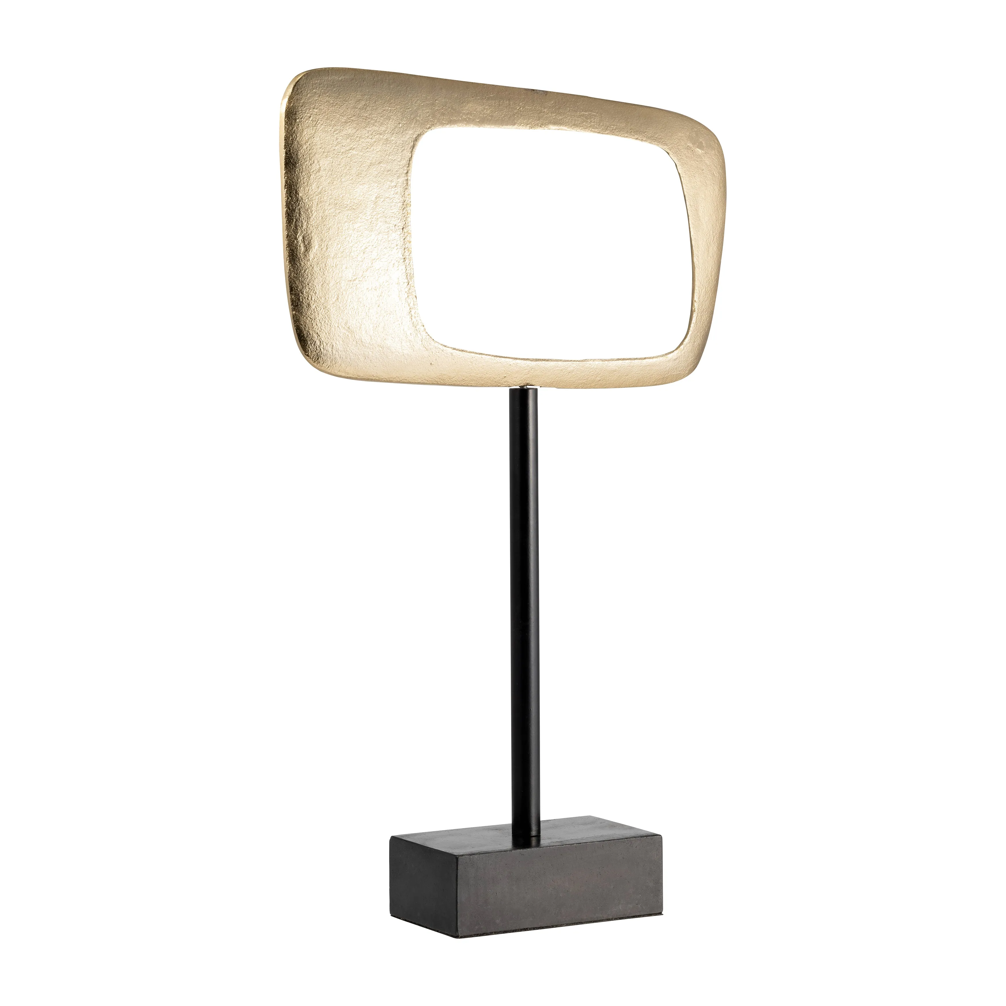 21.75" ALUMINUM RHOMBUS ON STAND, GOLD, KD