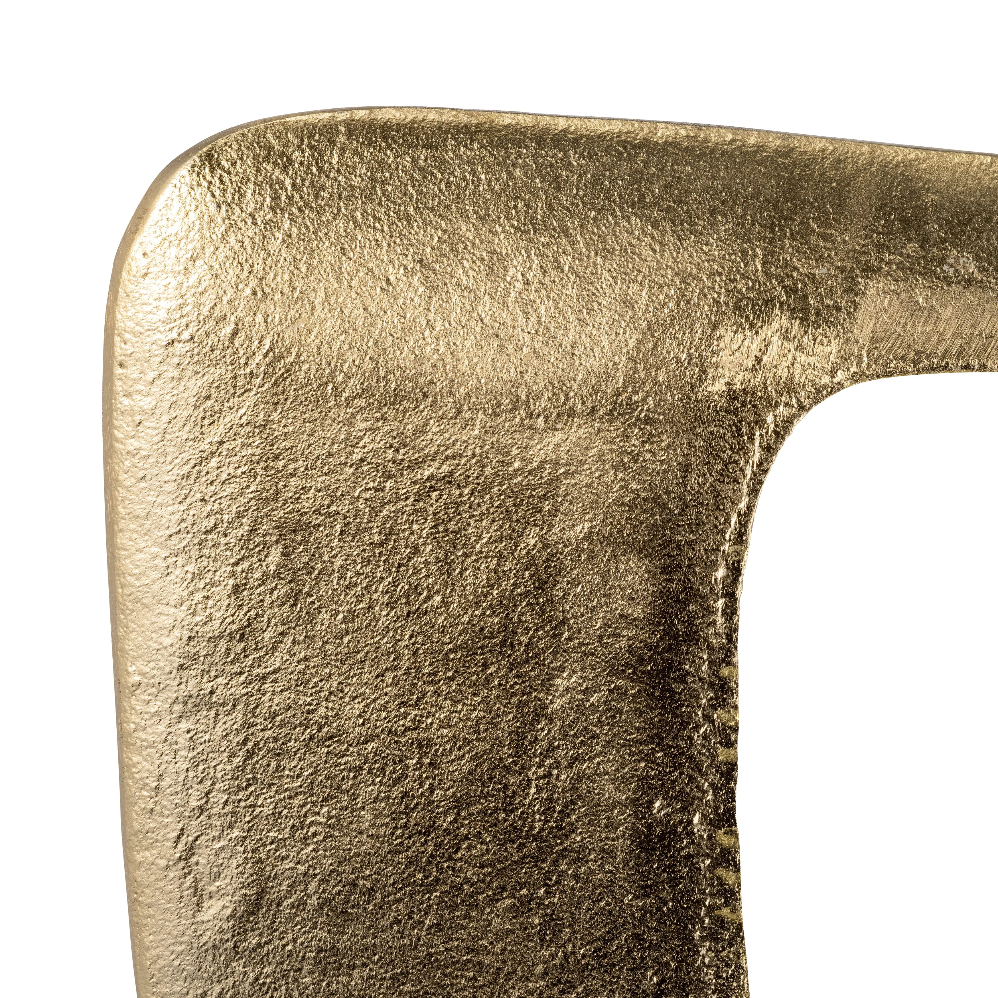 21.75" ALUMINUM RHOMBUS ON STAND, GOLD, KD