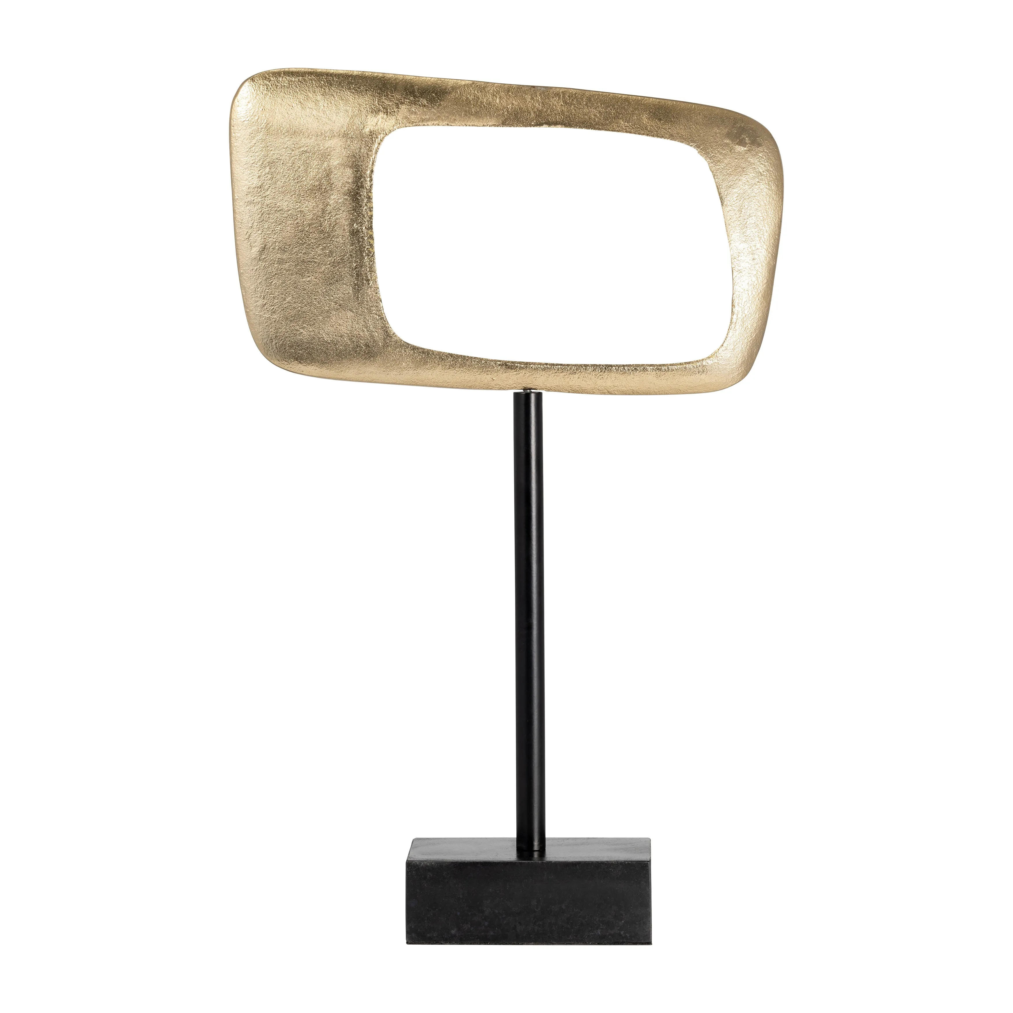 21.75" ALUMINUM RHOMBUS ON STAND, GOLD, KD