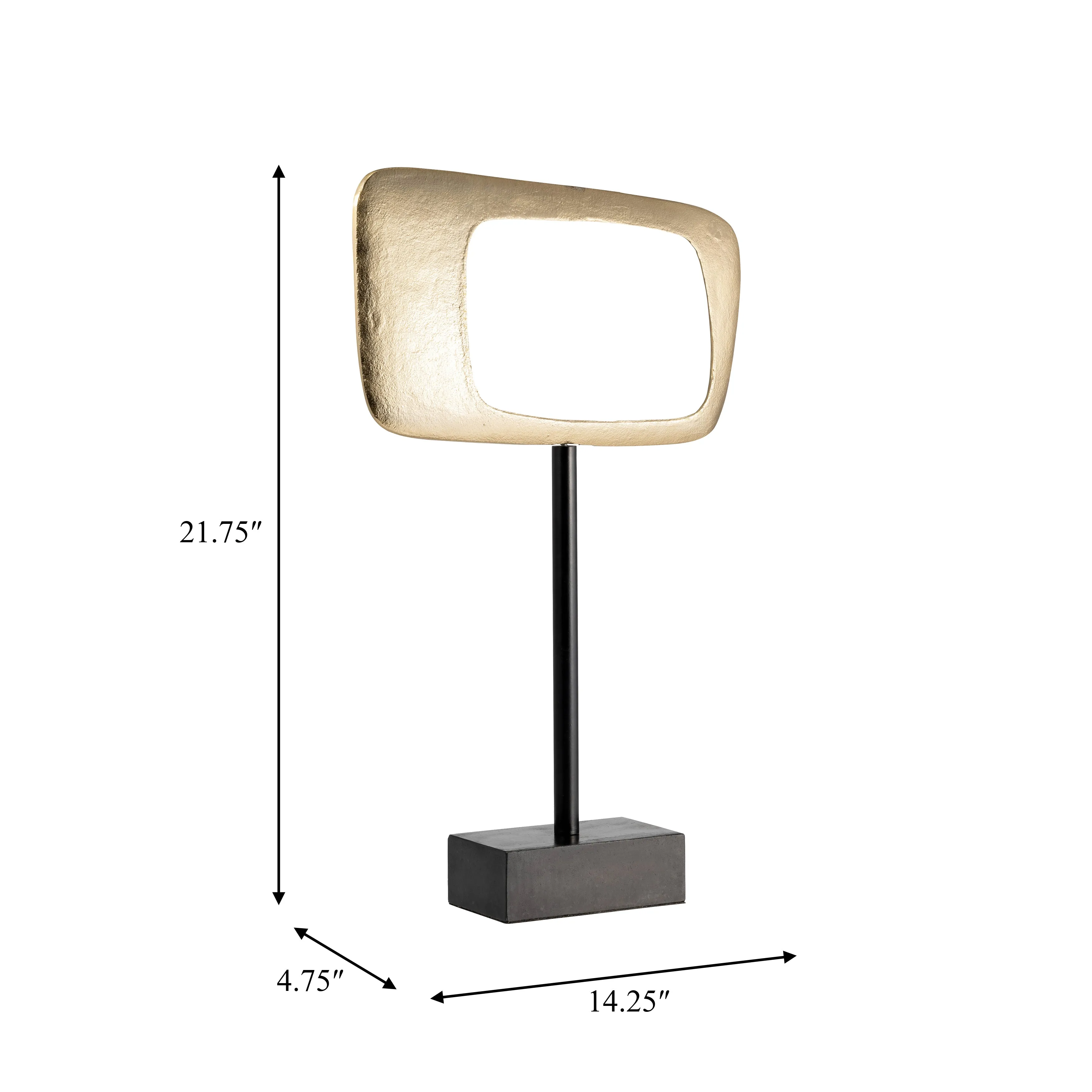 21.75" ALUMINUM RHOMBUS ON STAND, GOLD, KD