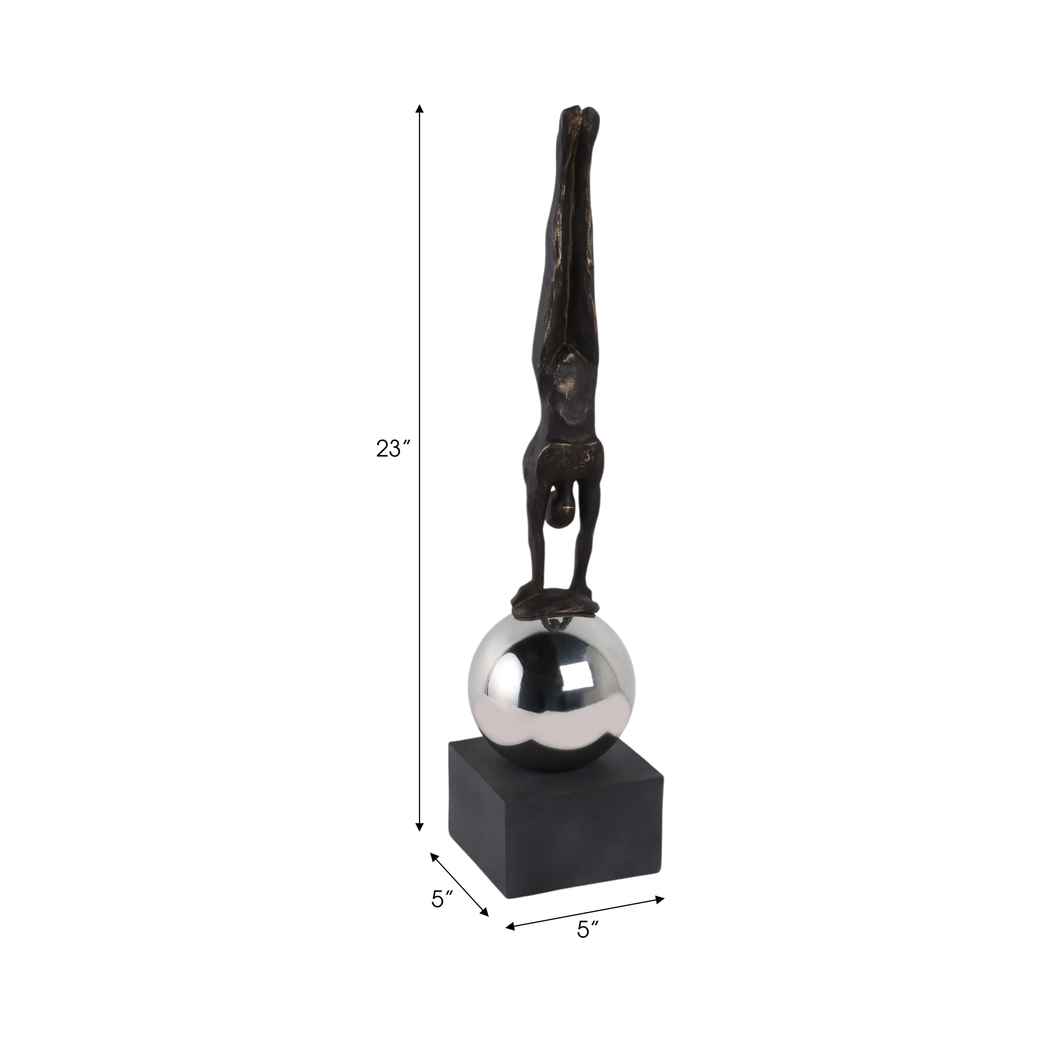 23" Augustolo Statuary With Steel Sphere