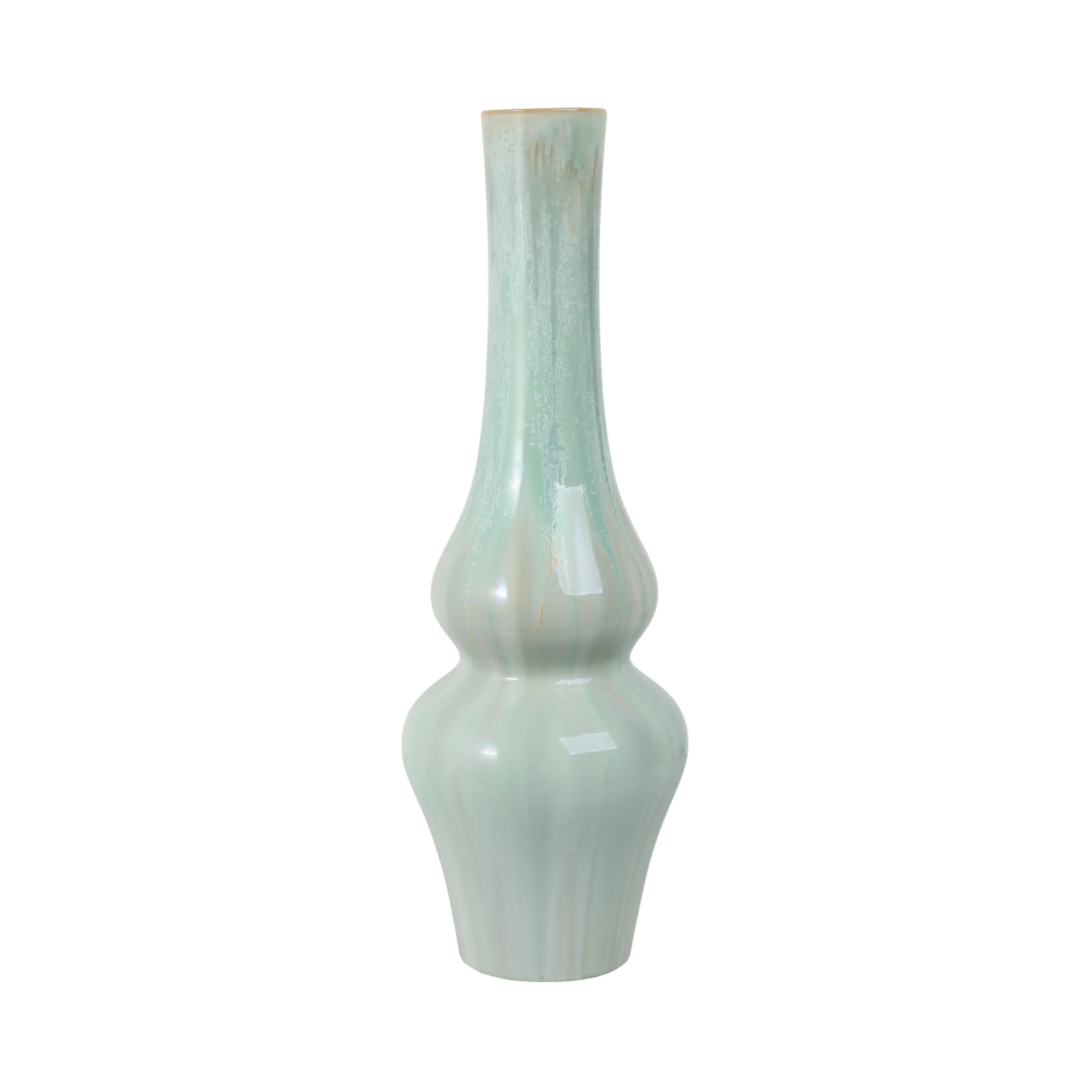 24" Everette Large Green Ceramic Vase