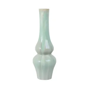 24" Everette Large Green Ceramic Vase