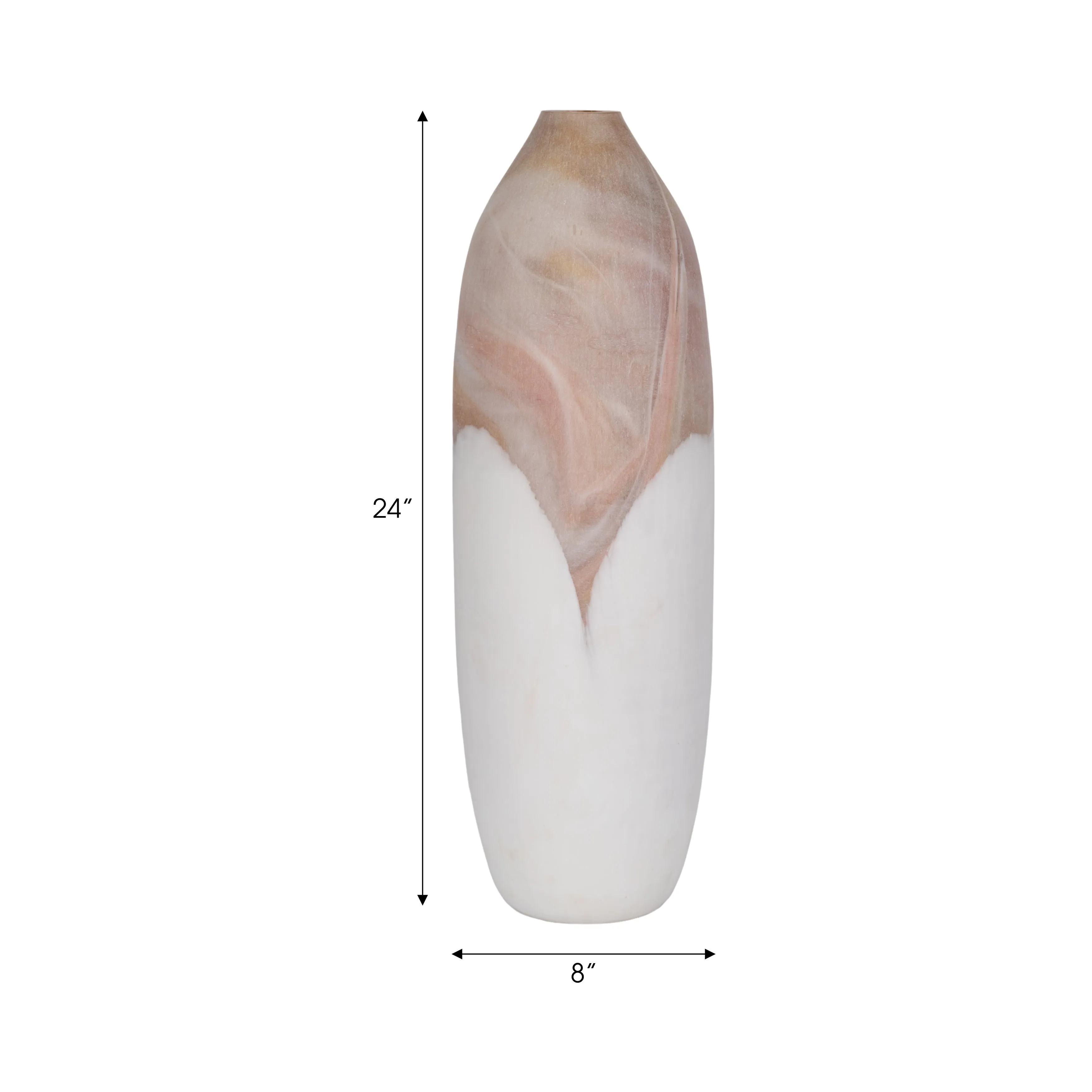 24" HELVIG LARGE GLASS VASE
